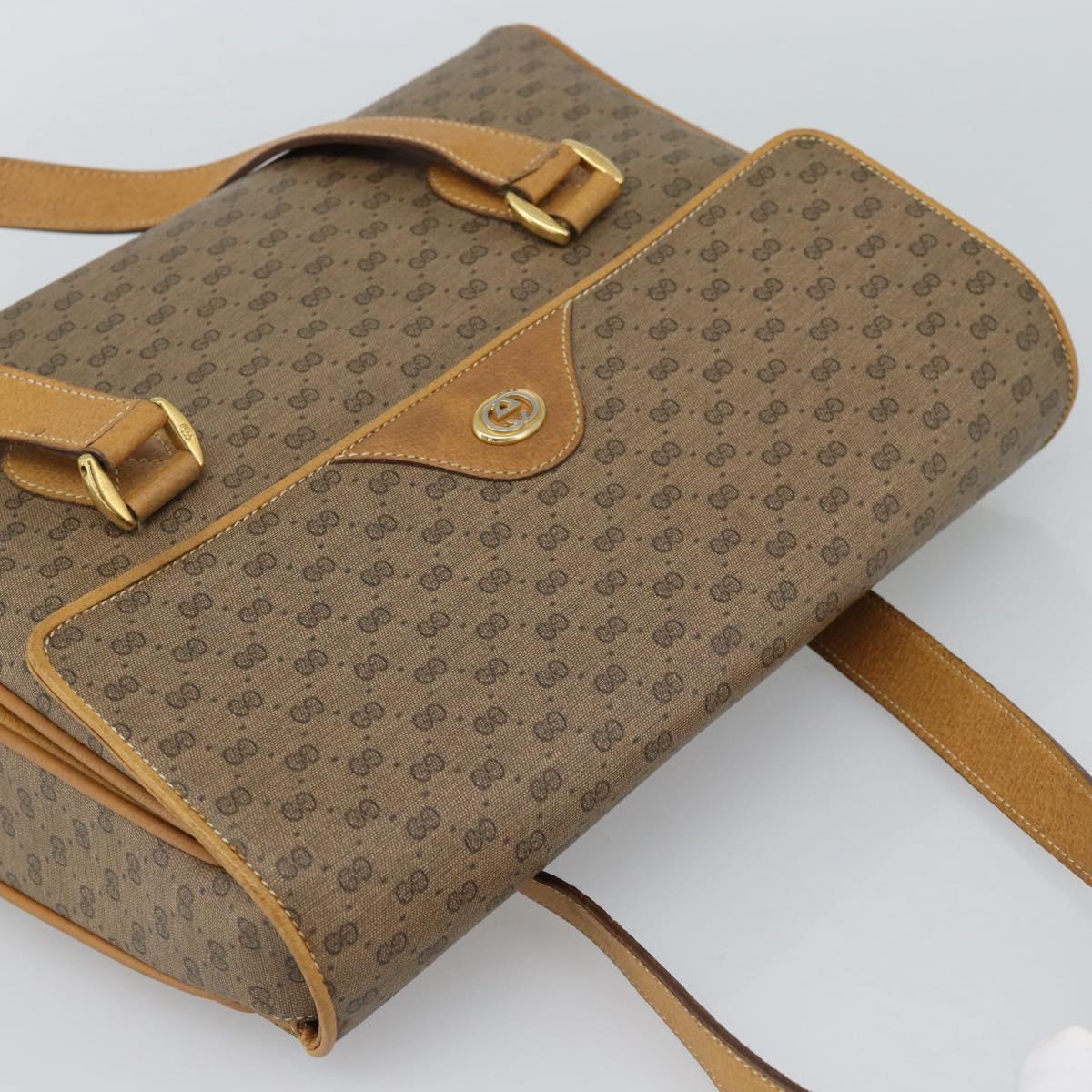 GUCCI Micro GG Supreme Tote Bag Beige Gold 116.02 080 Auth BA13527