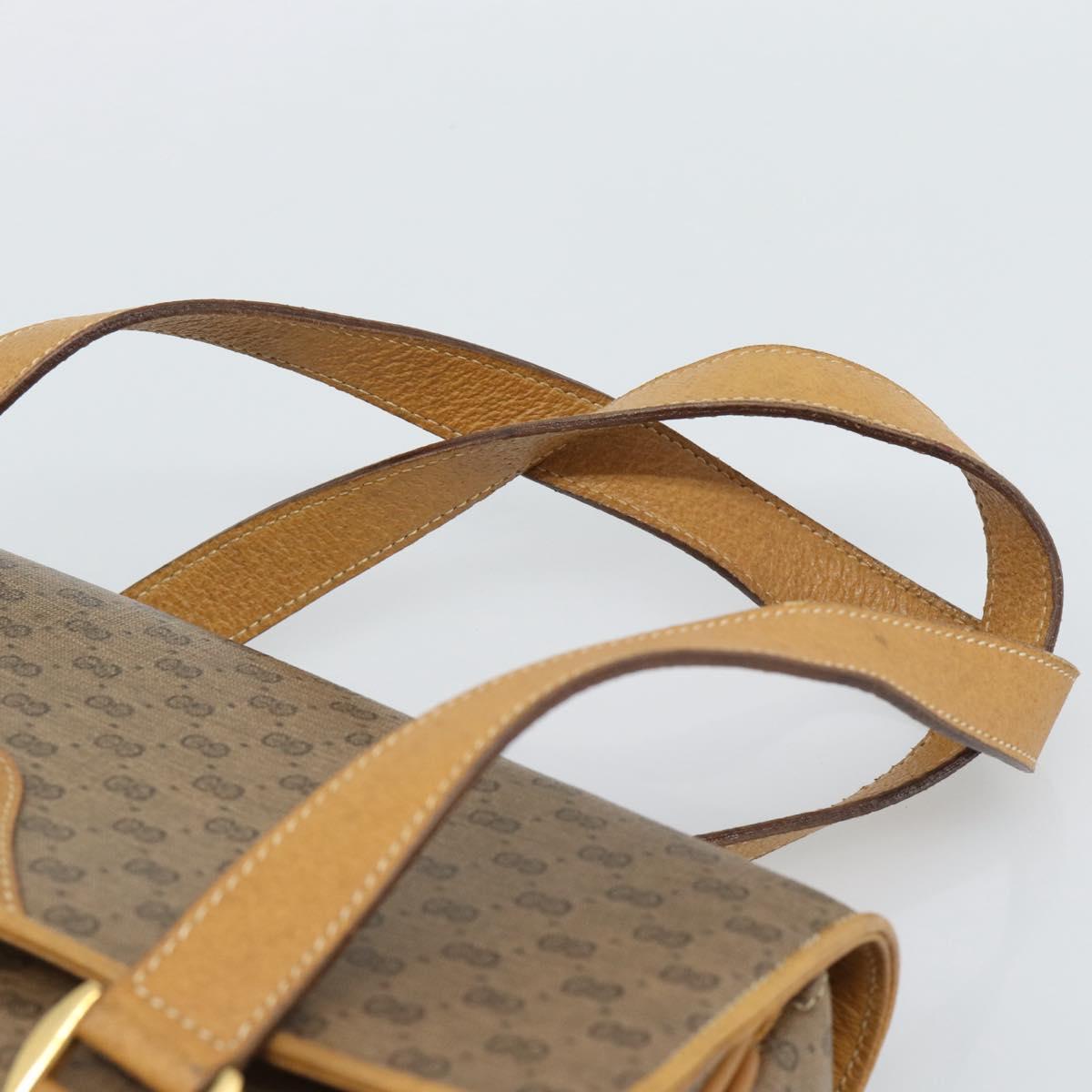 GUCCI Micro GG Supreme Tote Bag Beige Gold 116.02 080 Auth BA13527