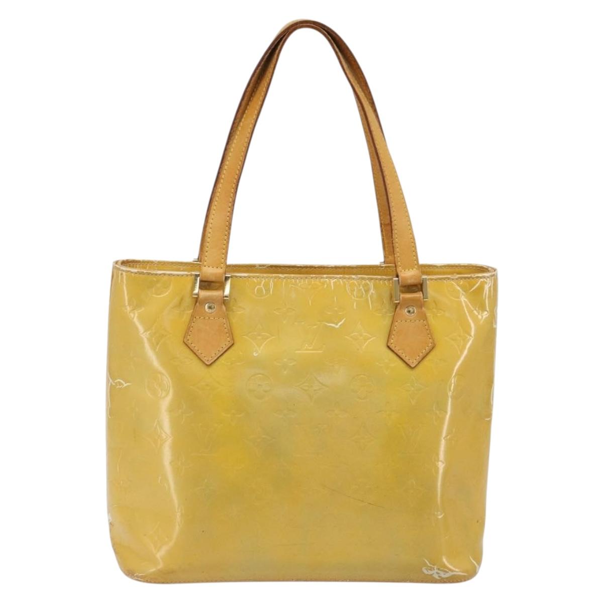 LOUIS VUITTON Monogram Vernis Houston Hand Bag Gris M91053 LV Auth BA13534