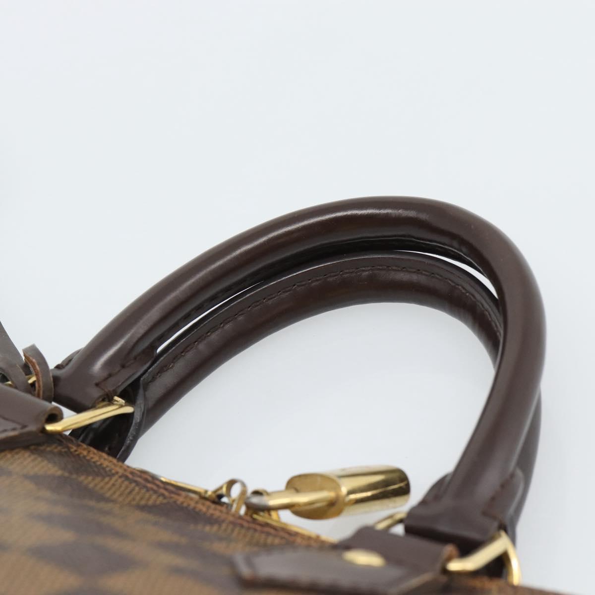 LOUIS VUITTON Damier Ebene Alma Hand Bag N51131 LV Auth BA13543