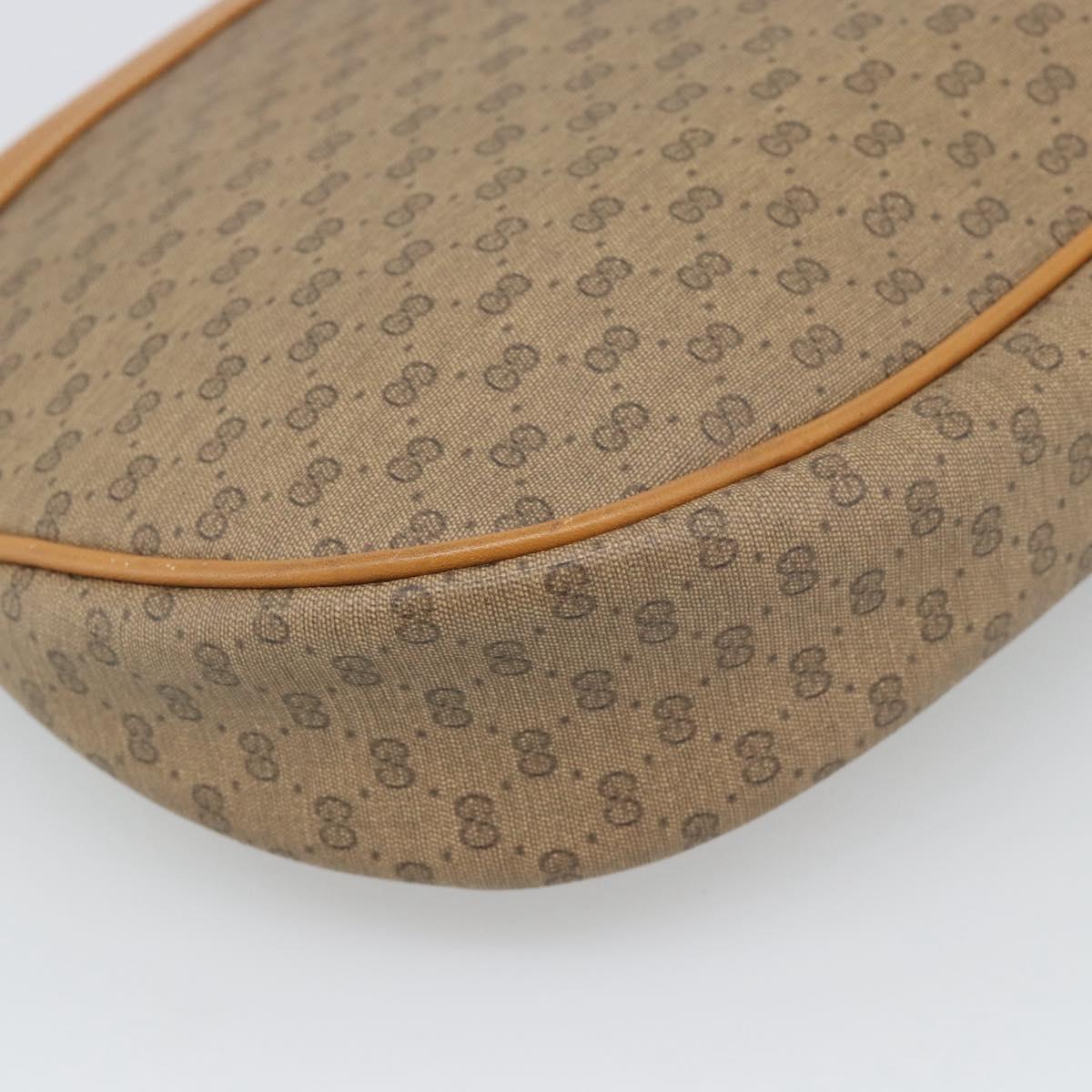 GUCCI Micro GG Supreme Shoulder Bag PVC Beige Gold 007 87 0018 Auth BA13553