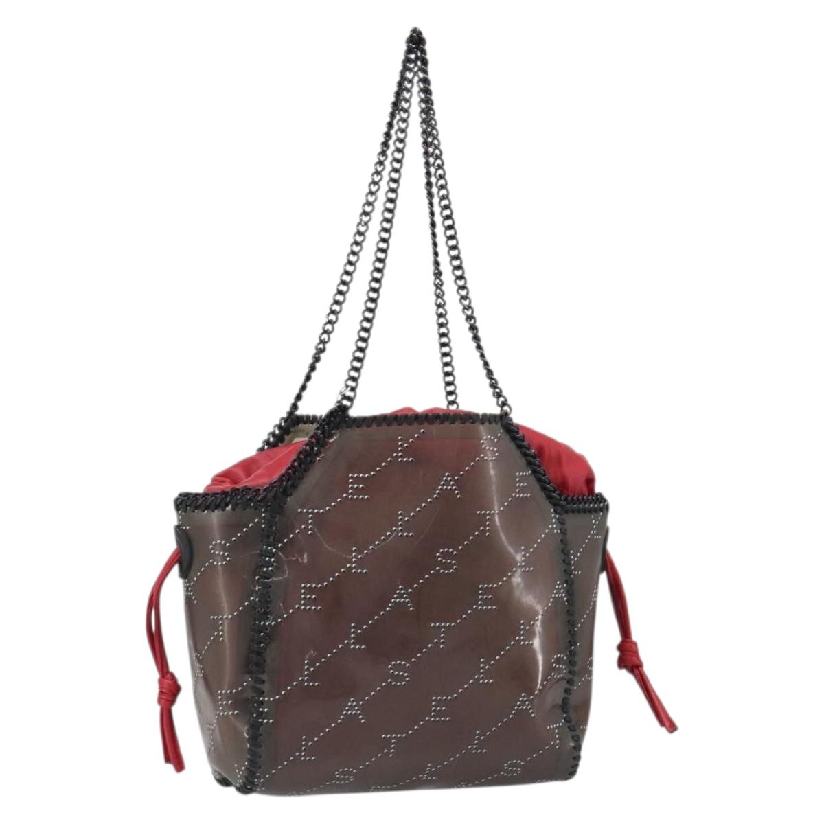 Stella MacCartney Chain Falabella Shoulder Bag Vinyl Red Auth BA13554A