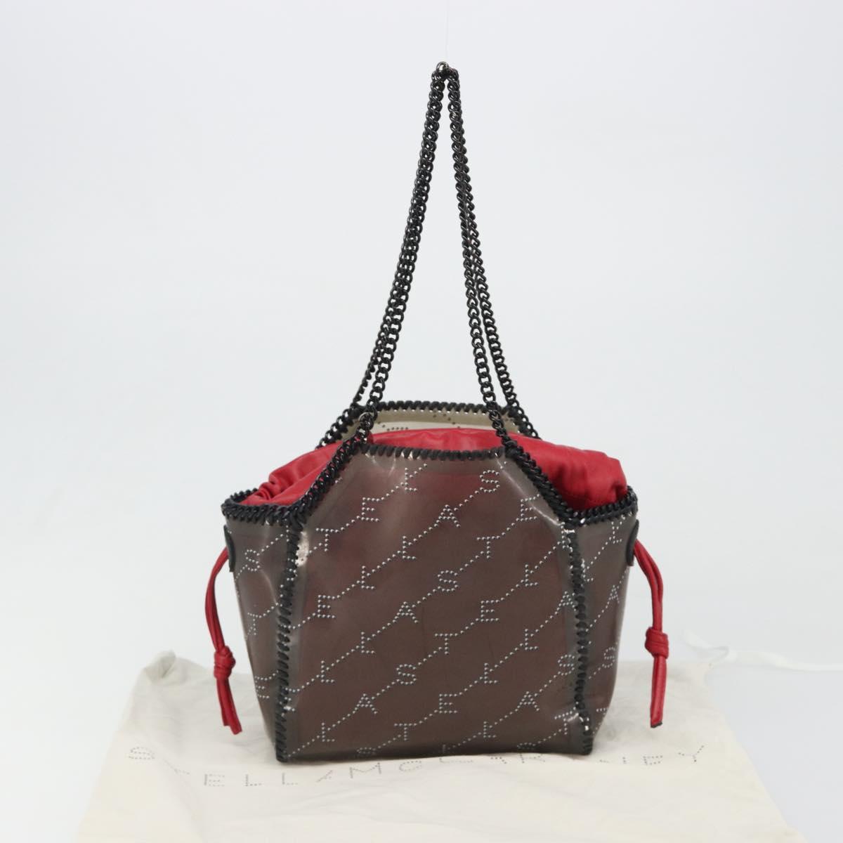 Stella MacCartney Chain Falabella Shoulder Bag Vinyl Red Auth BA13554A