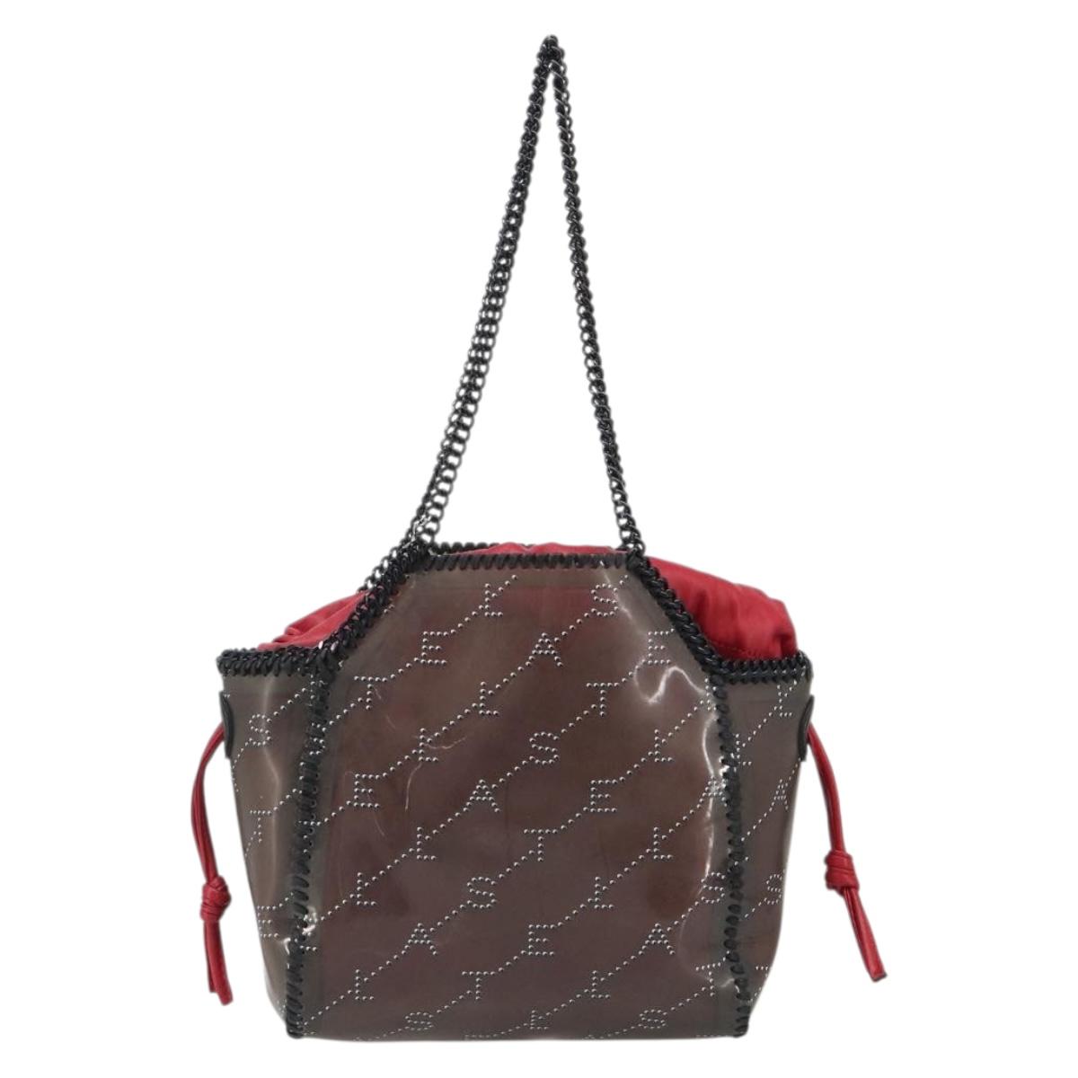 Stella MacCartney Chain Falabella Shoulder Bag Vinyl Red Auth BA13554A