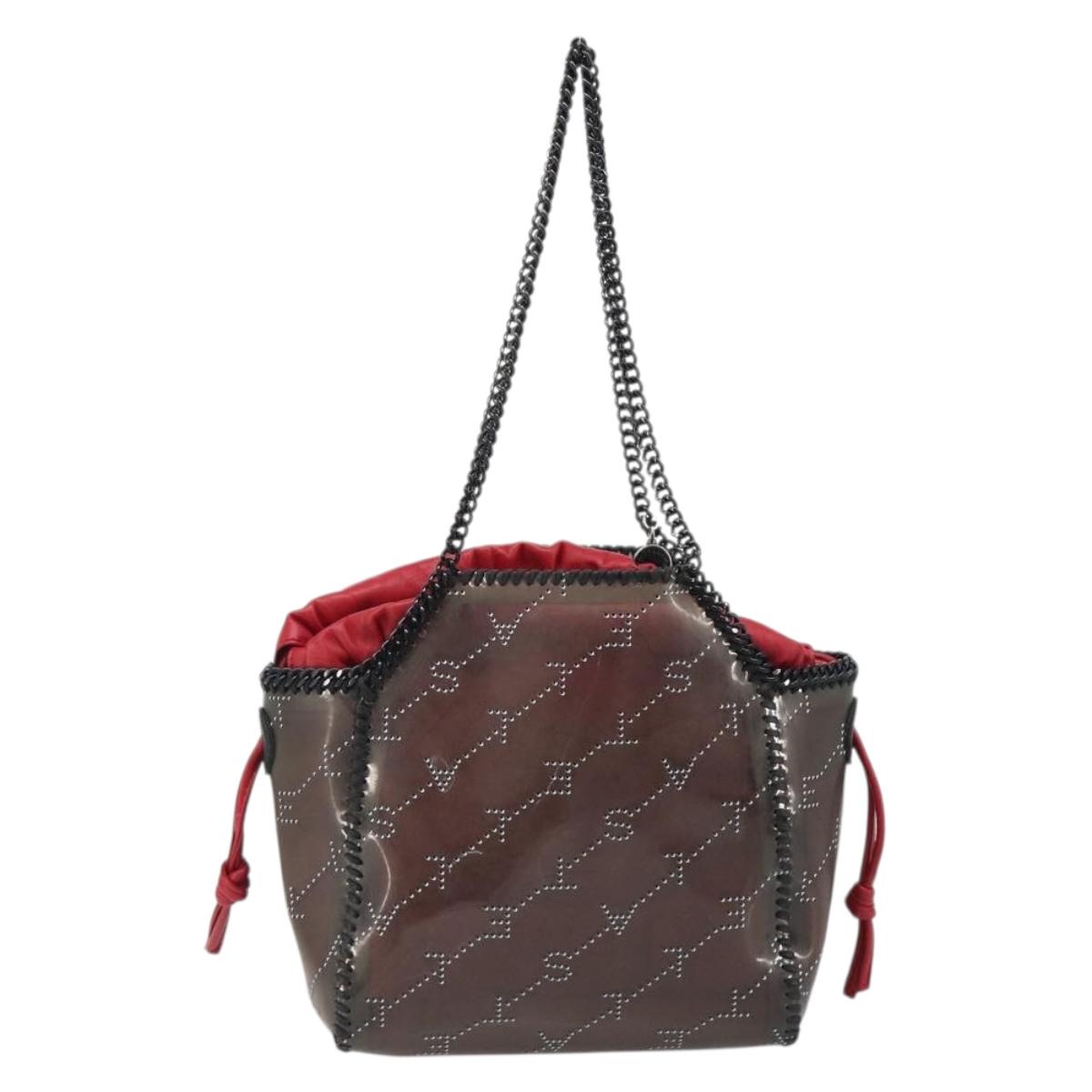 Stella MacCartney Chain Falabella Shoulder Bag Vinyl Red Auth BA13554A
