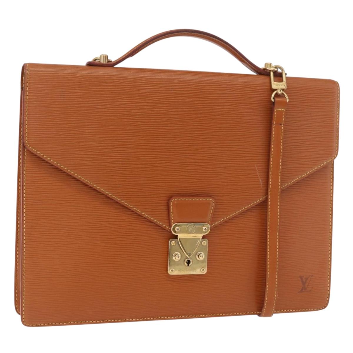 LOUIS VUITTON Epi Porte Documents Bandouliere Zipangu M54468 Auth BA13558A