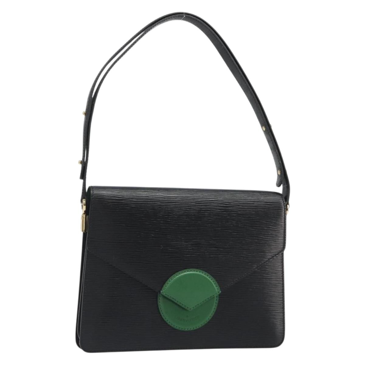 LOUIS VUITTON Epi Osh Shoulder Bag Black Green M52444 LV Auth BA13566