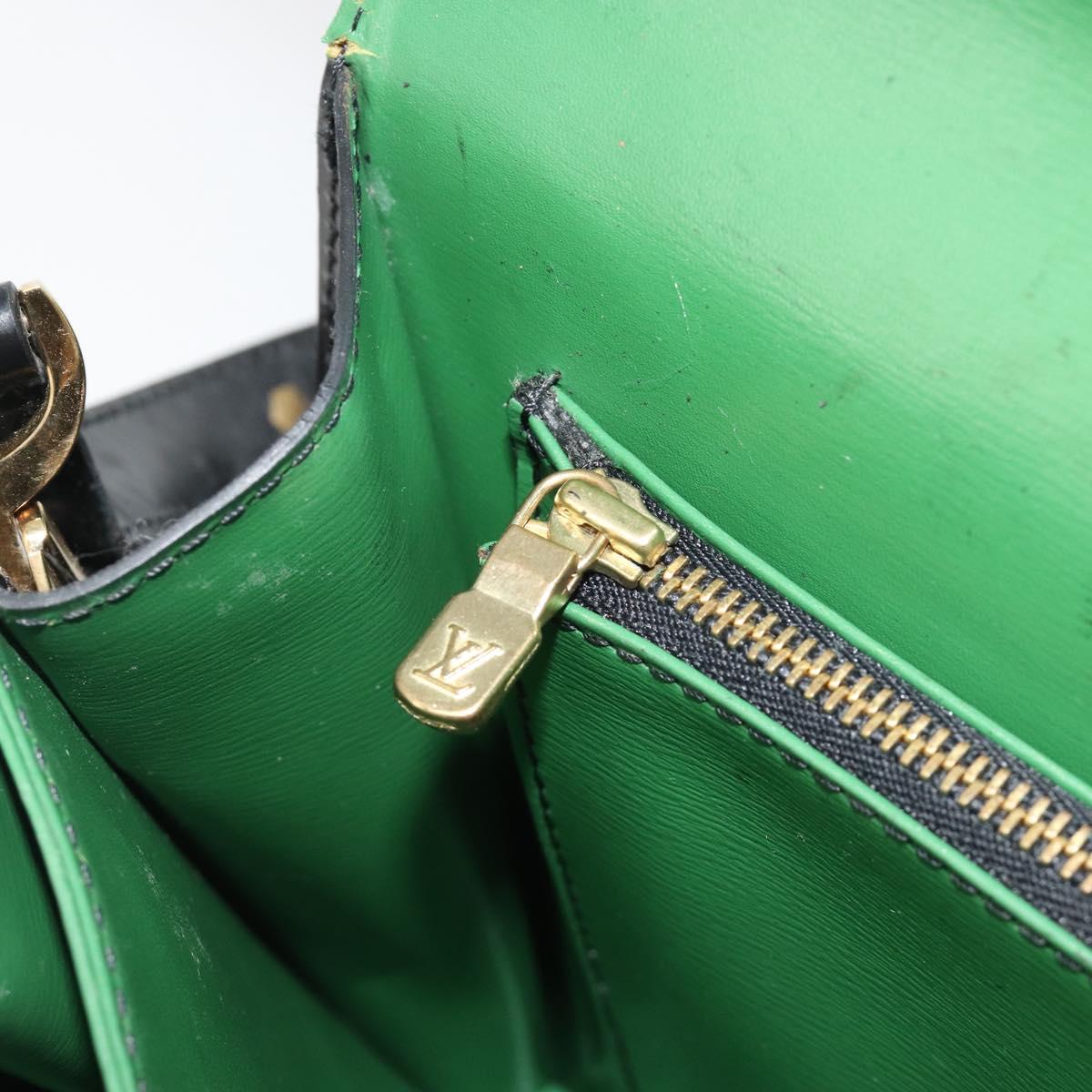 LOUIS VUITTON Epi Osh Shoulder Bag Black Green M52444 LV Auth BA13566