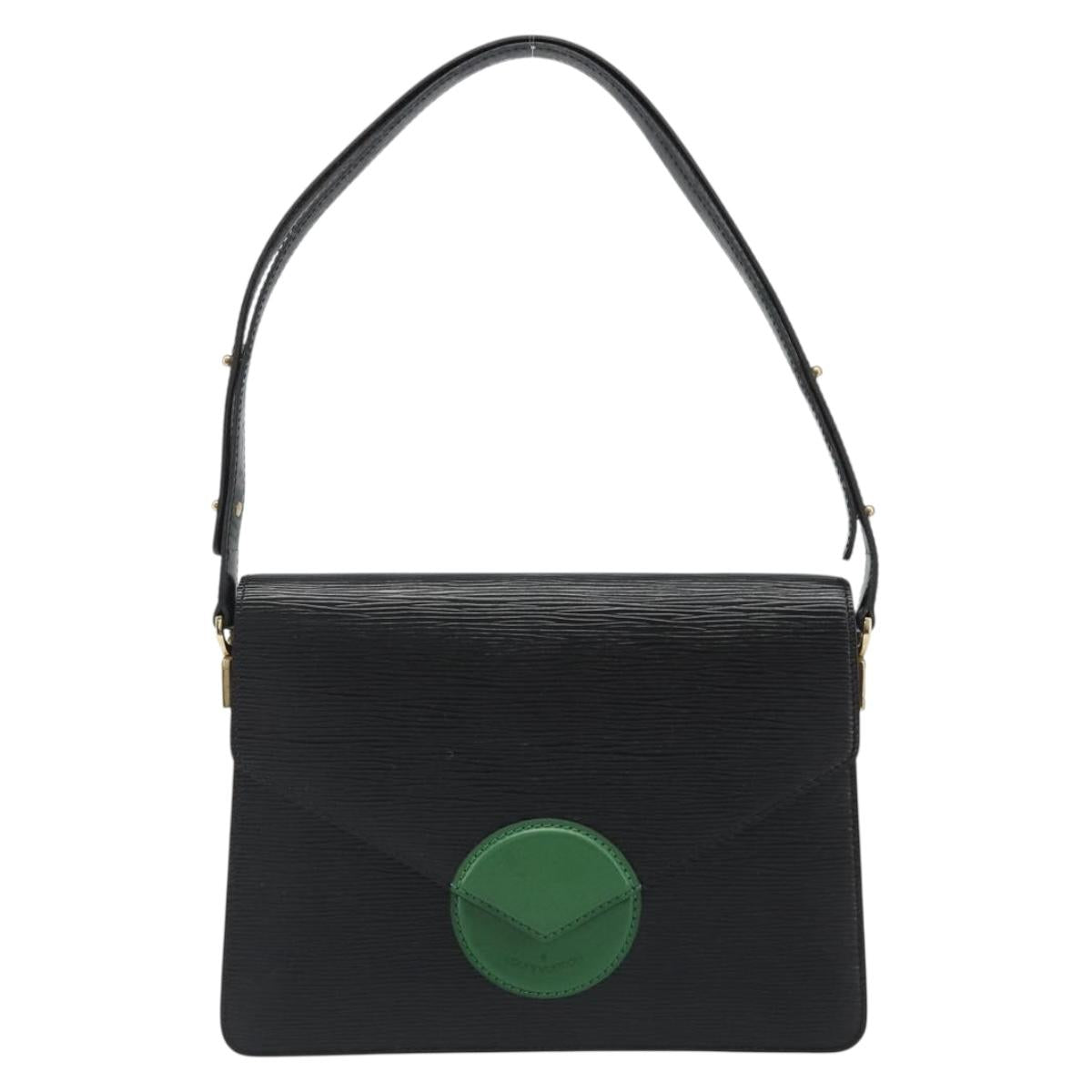 LOUIS VUITTON Epi Osh Shoulder Bag Black Green M52444 LV Auth BA13566