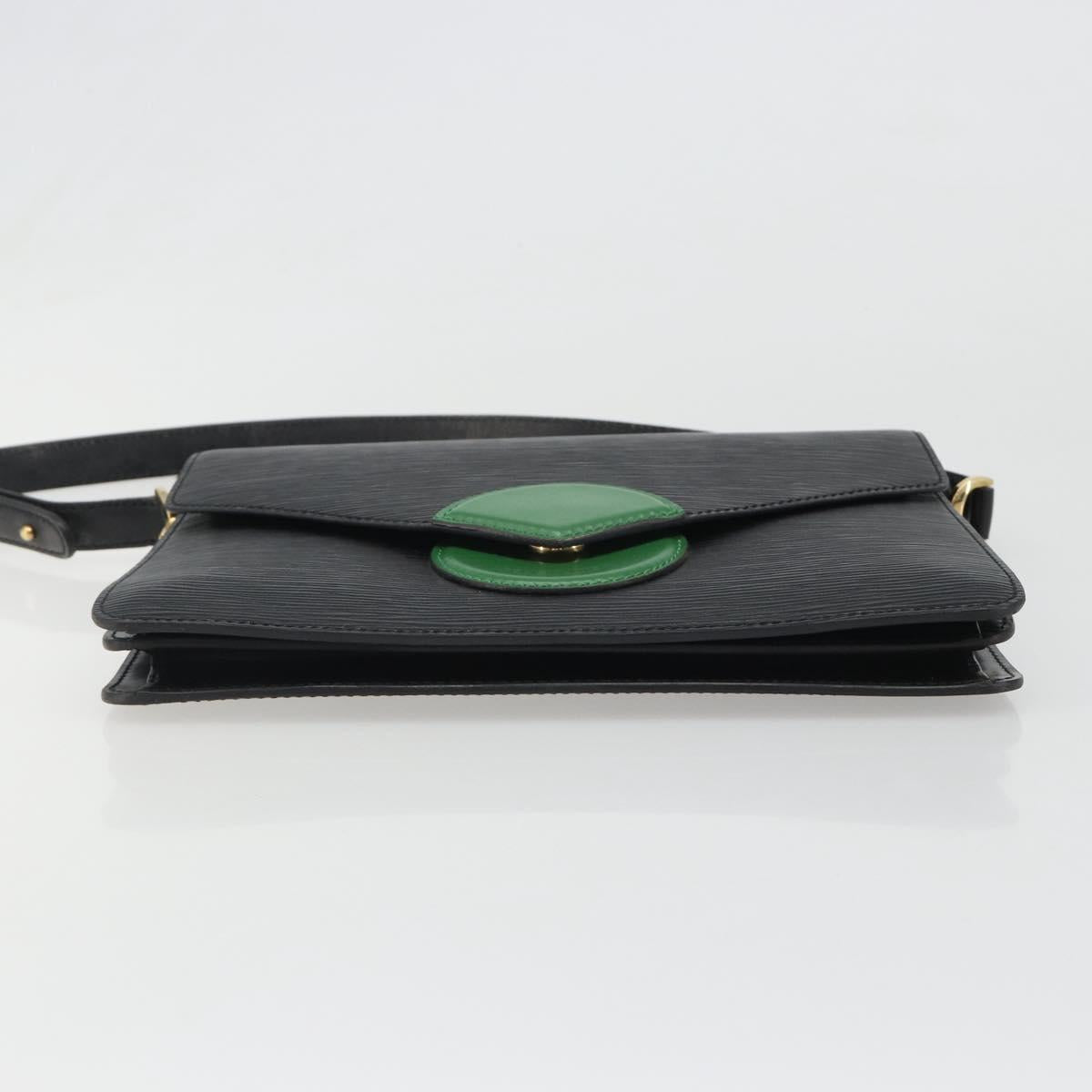 LOUIS VUITTON Epi Osh Shoulder Bag Black Green M52444 LV Auth BA13566