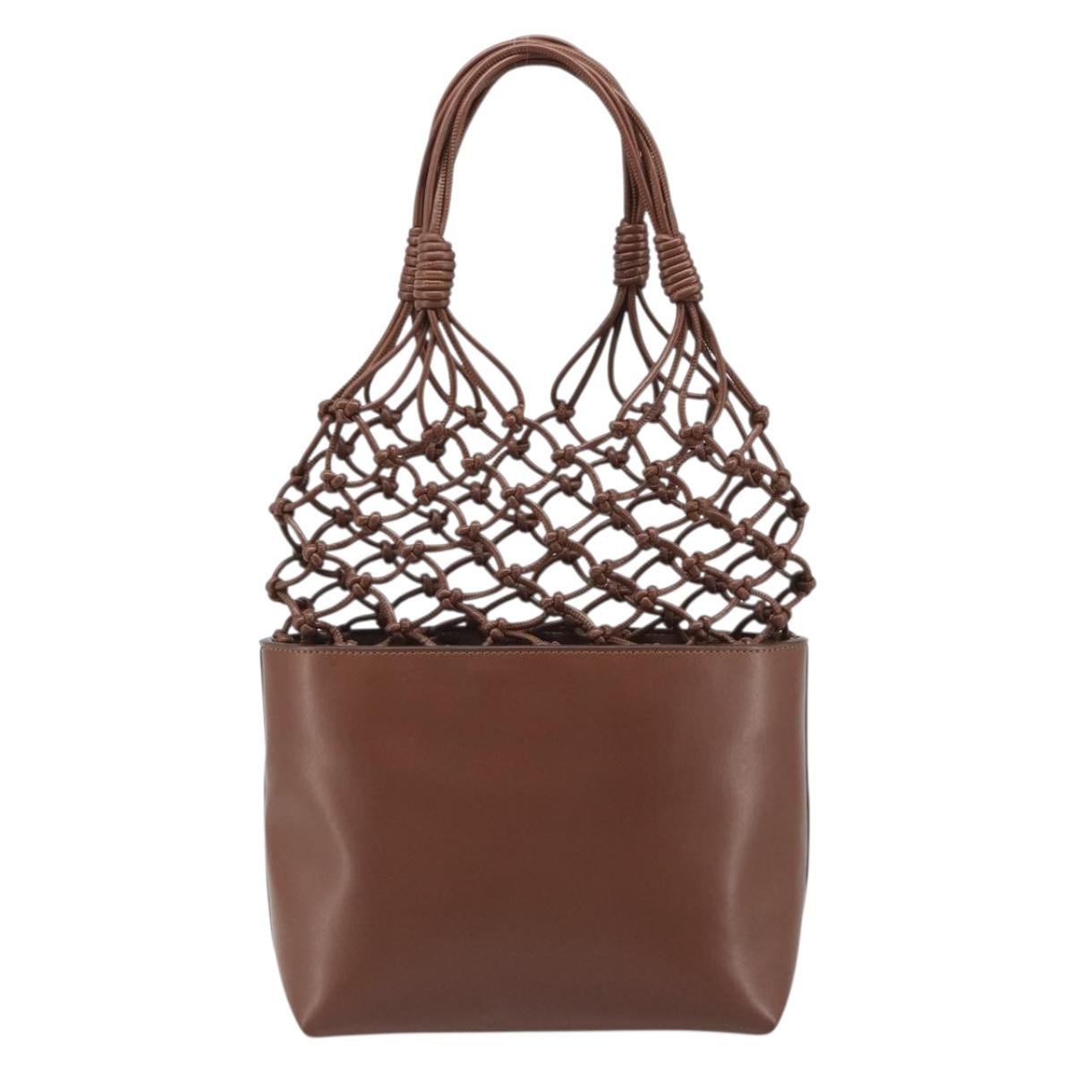 Stella MacCartney Hand Bag Leather Brown Auth BA13569A