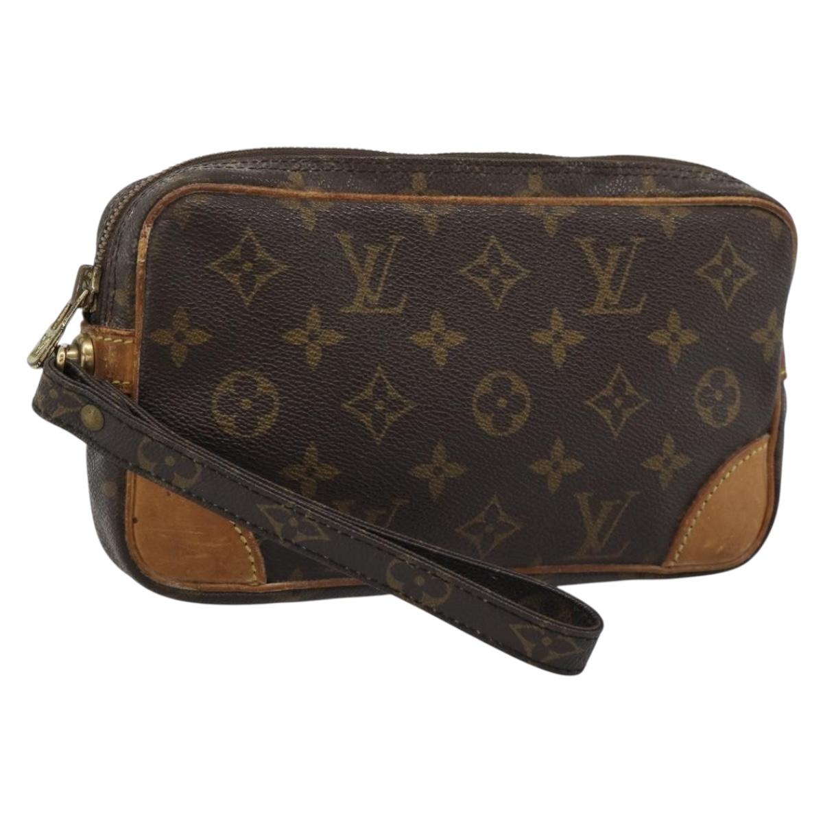 LOUIS VUITTON Monogram Marly Dragonne PM Clutch Bag M51827 LV Auth BA13571