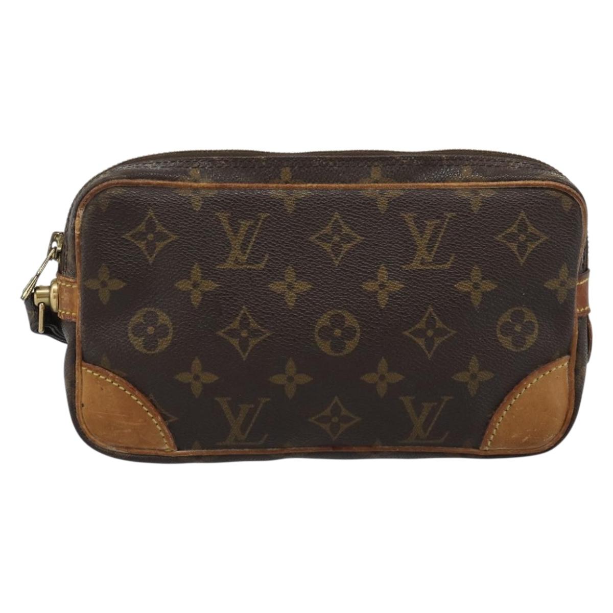 LOUIS VUITTON Monogram Marly Dragonne PM Clutch Bag M51827 LV Auth BA13571
