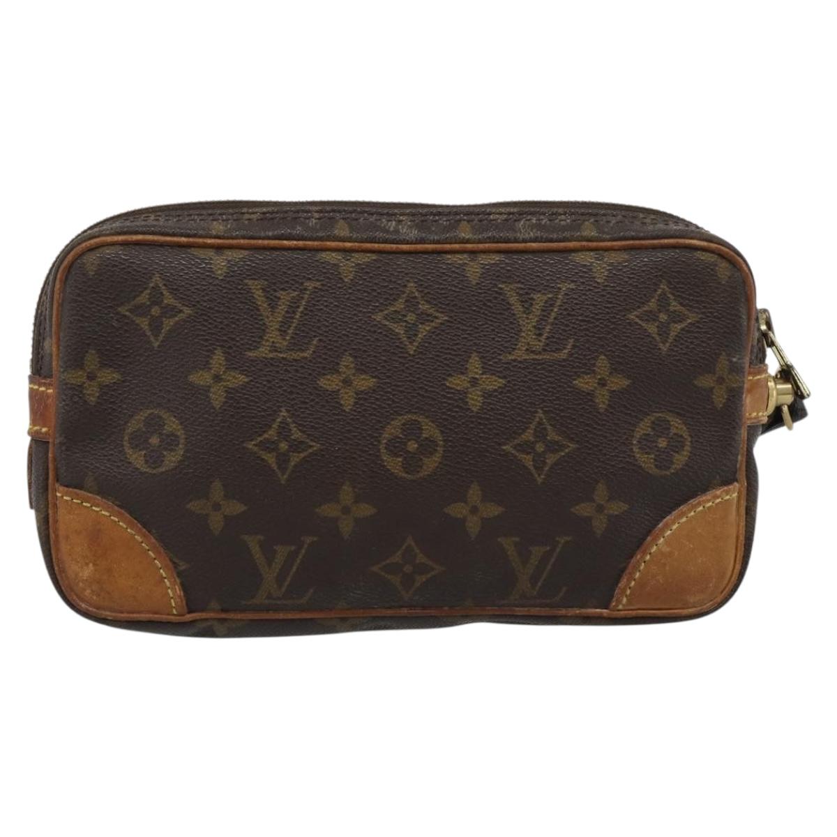 LOUIS VUITTON Monogram Marly Dragonne PM Clutch Bag M51827 LV Auth BA13571