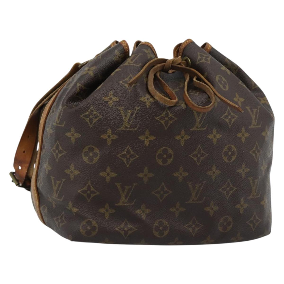LOUIS VUITTON Monogram Petit Noe Shoulder Bag M42226 LV Auth BA13573