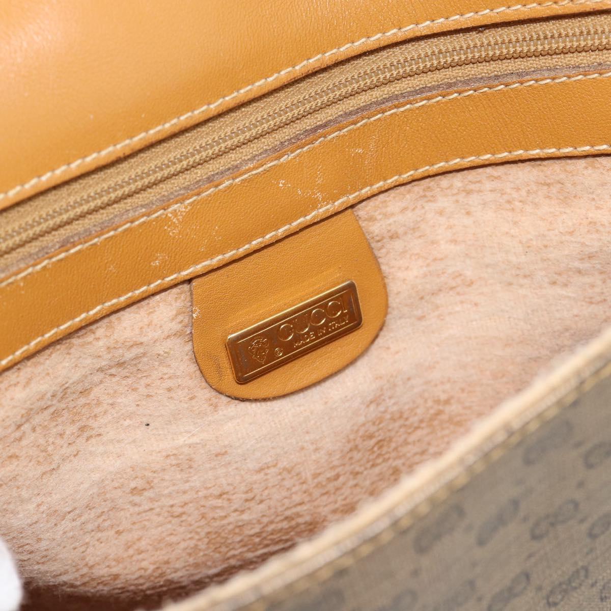 GUCCI Micro GG Supreme Web Sherry Line Bag Leather Beige Auth BA13575