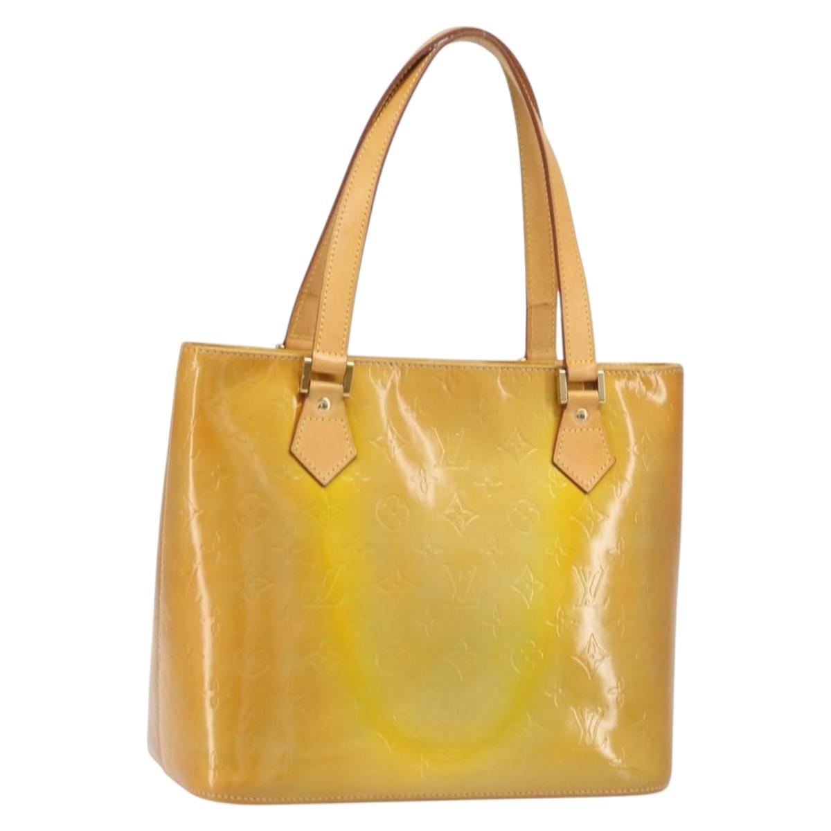 LOUIS VUITTON Monogram Vernis Houston Hand Bag Gris M91053 LV Auth BA13583