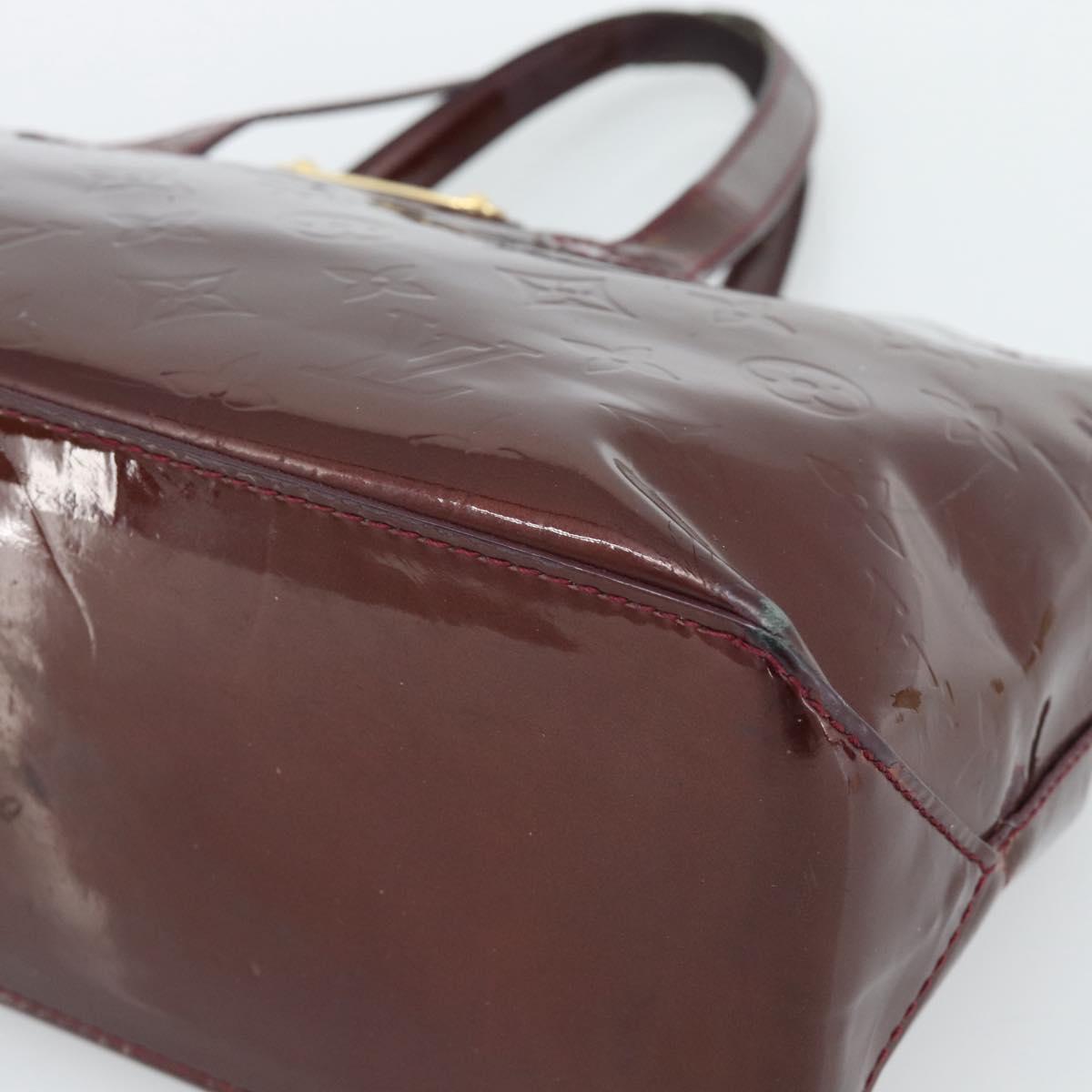 LOUIS VUITTON Monogram Vernis Wilshire PM Hand Bag Amarante M93641 Auth BA13584