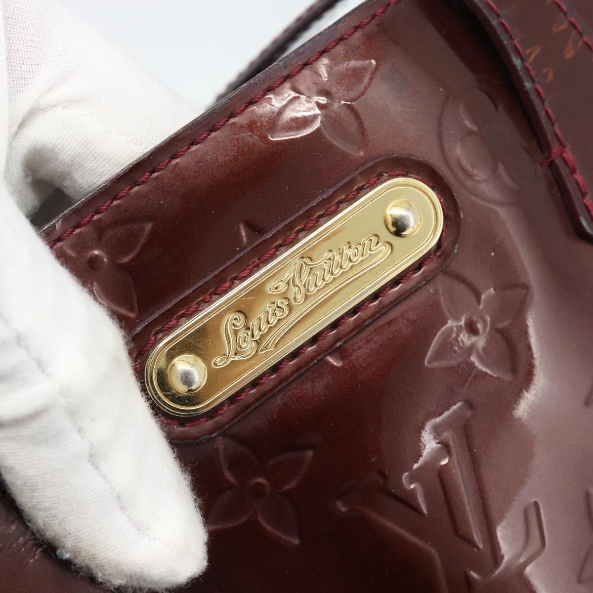 LOUIS VUITTON Monogram Vernis Wilshire PM Hand Bag Amarante M93641 Auth BA13584