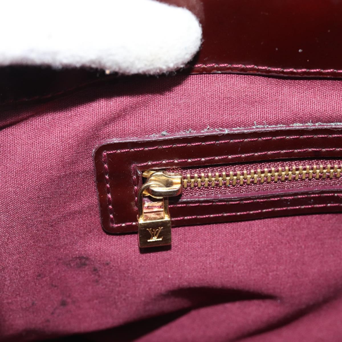LOUIS VUITTON Monogram Vernis Wilshire PM Hand Bag Amarante M93641 Auth BA13584