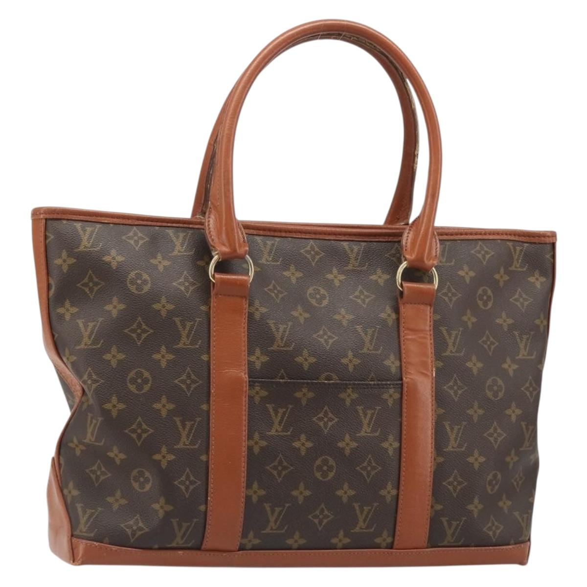 LOUIS VUITTON Monogram Sac Weekend PM Hand Bag M42425 LV Auth BA13585