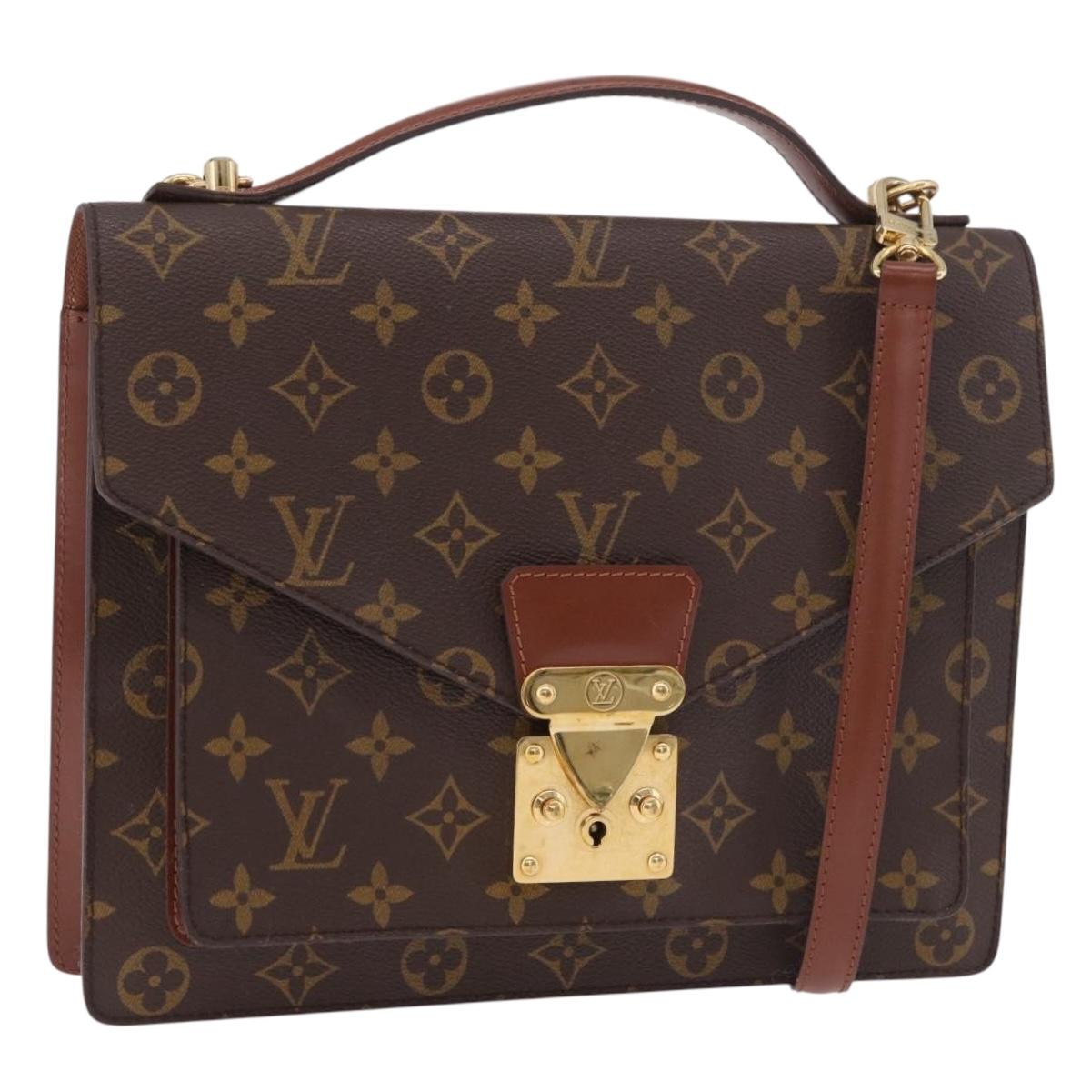 LOUIS VUITTON Monogram Monceau 28 Hand Bag M51185 LV Auth BA13586