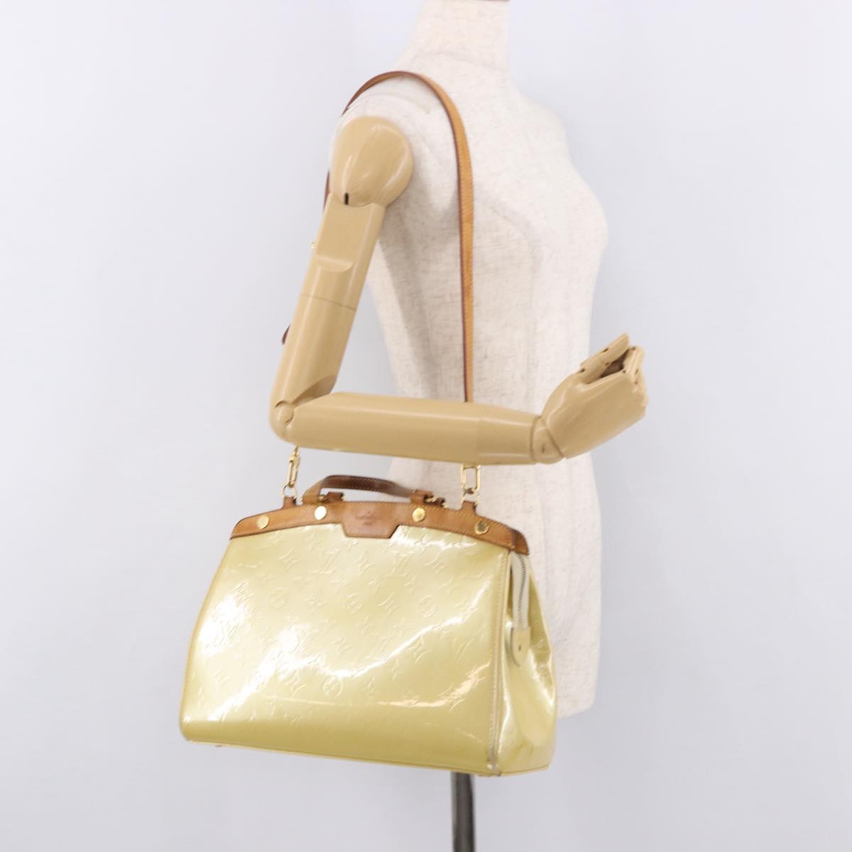 LOUIS VUITTON Monogram Vernis Blair MM Hand Bag 2way Perle LV Auth BA13598