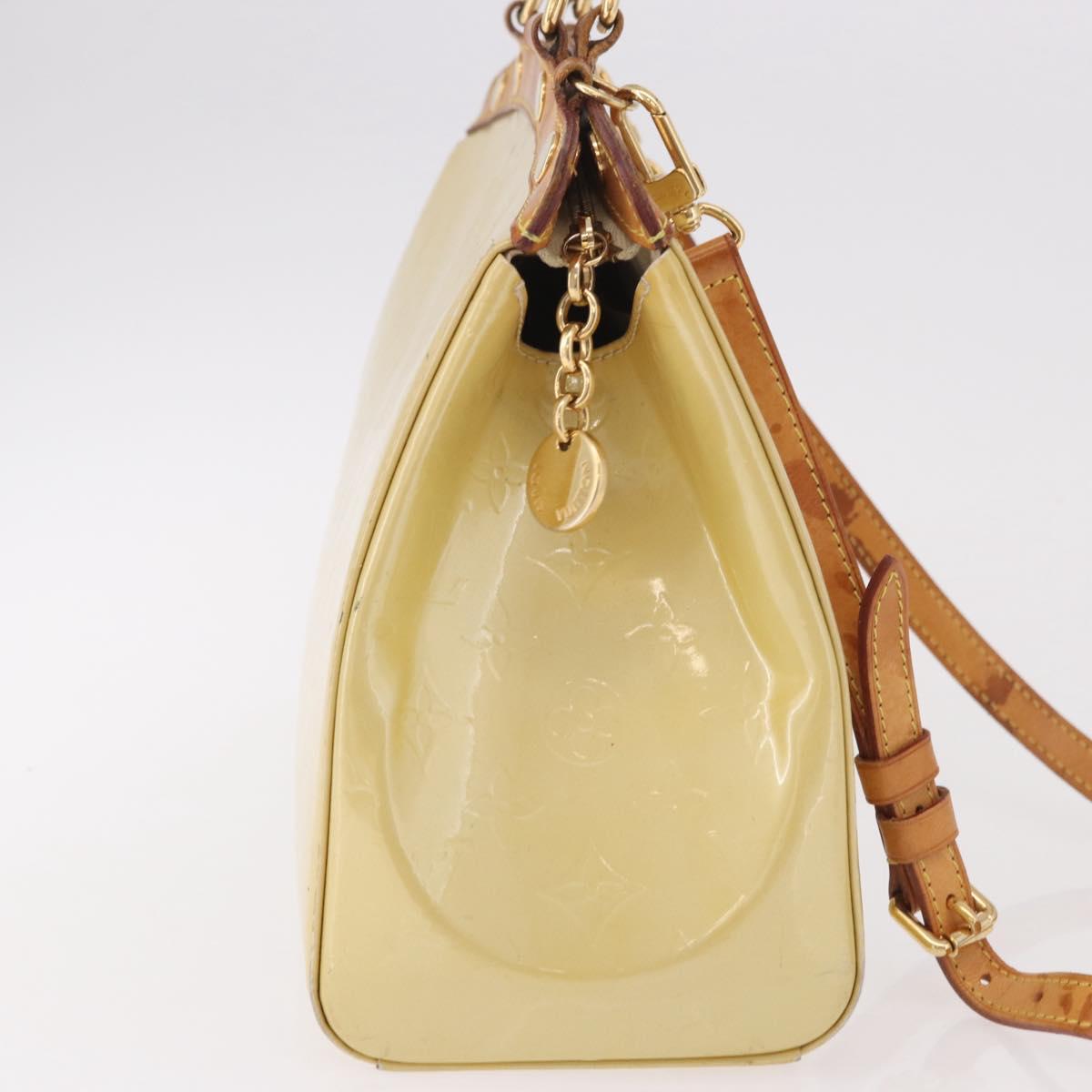LOUIS VUITTON Monogram Vernis Blair MM Hand Bag 2way Perle LV Auth BA13598