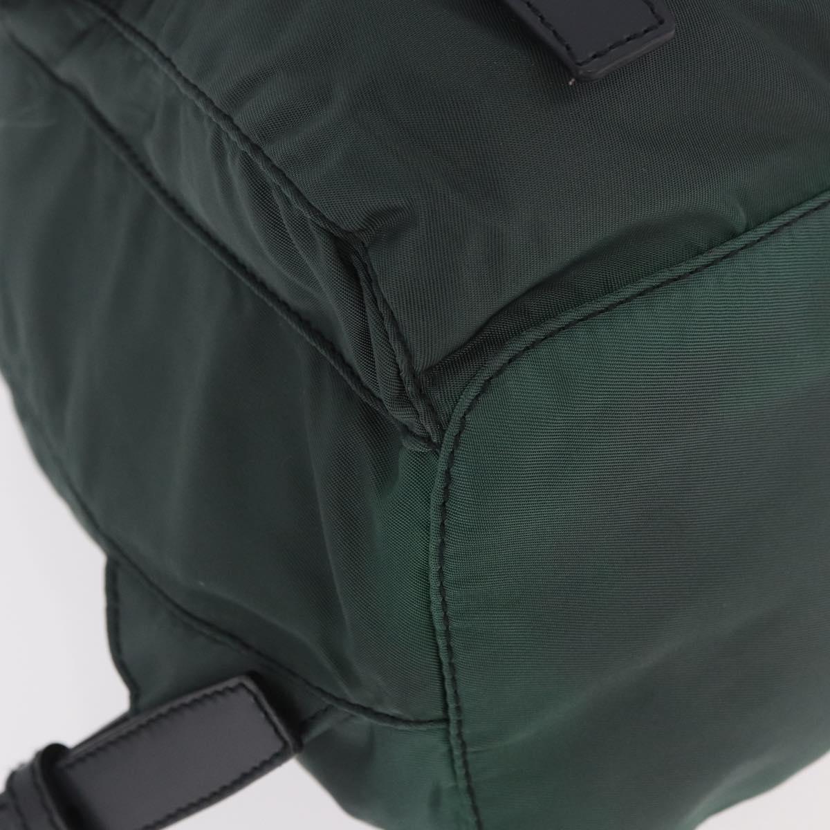 PRADA Backpack Nylon Green Silver Auth BA13603A