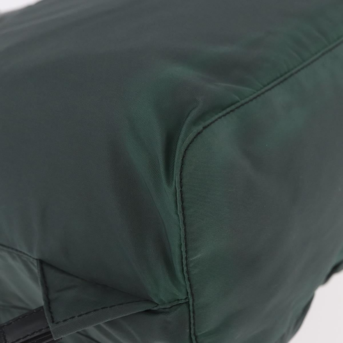 PRADA Backpack Nylon Green Silver Auth BA13603A