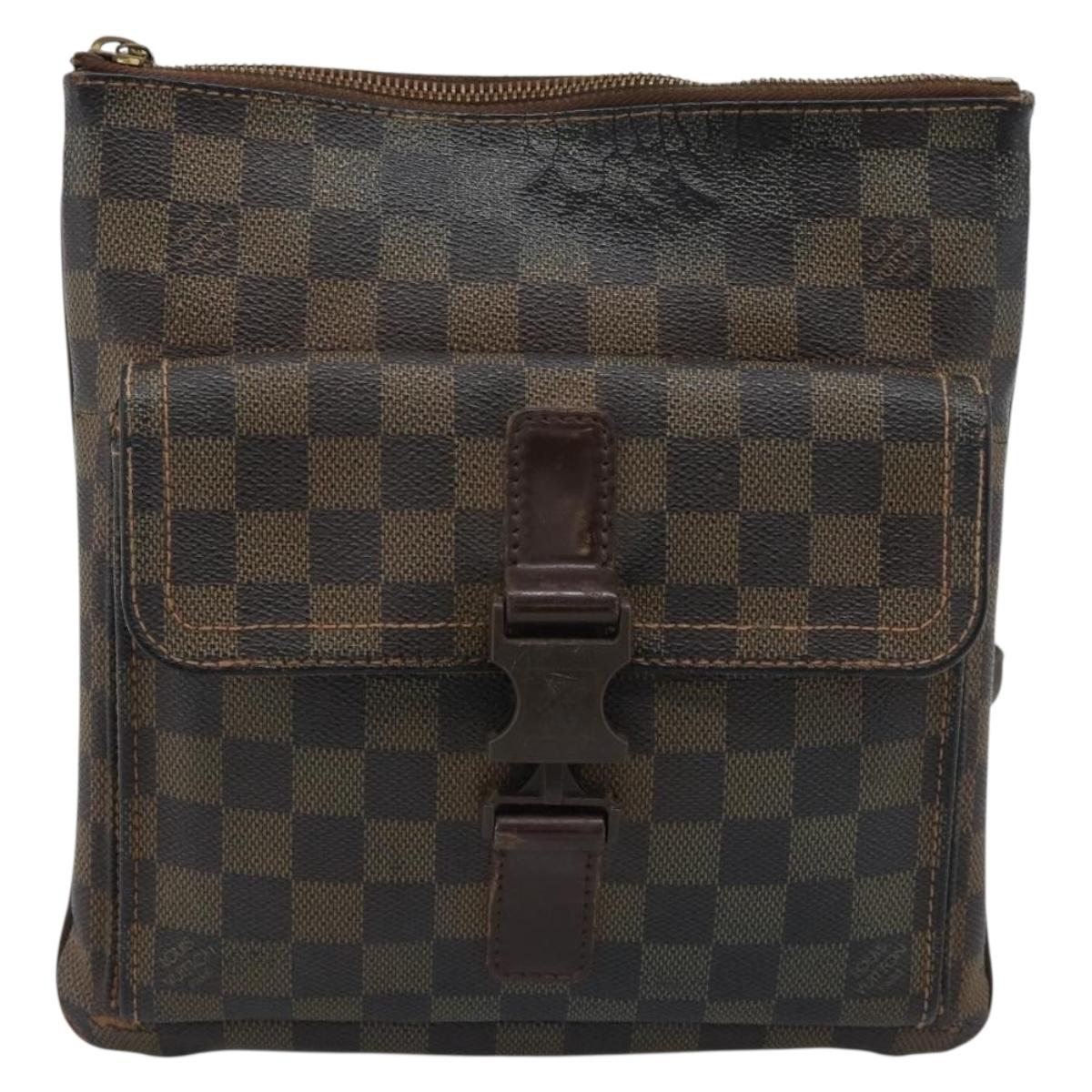LOUIS VUITTON Damier Ebene Pochette Merwiel Shoulder Bag N51127 LV Auth BA13611