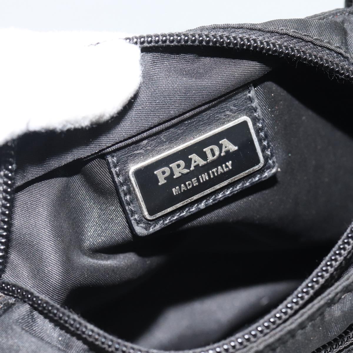 PRADA Shoulder Bag Nylon Black Silver Auth BA13615A
