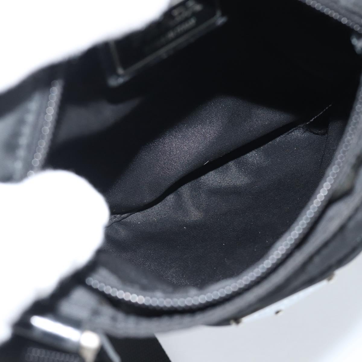 PRADA Shoulder Bag Nylon Black Silver Auth BA13615A