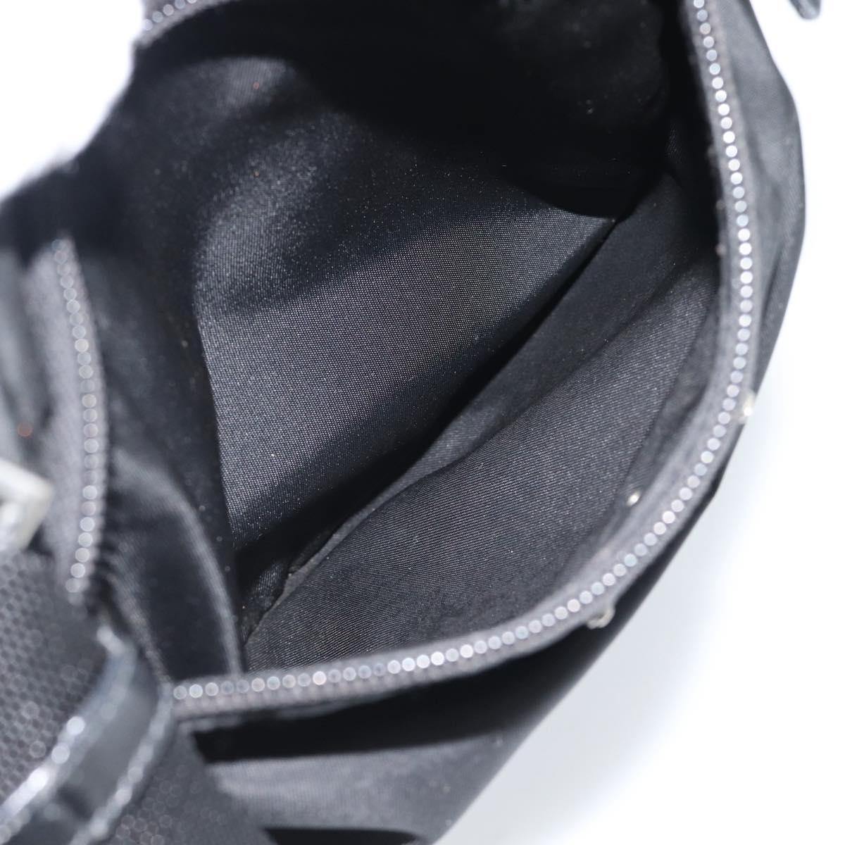 PRADA Shoulder Bag Nylon Black Silver Auth BA13615A
