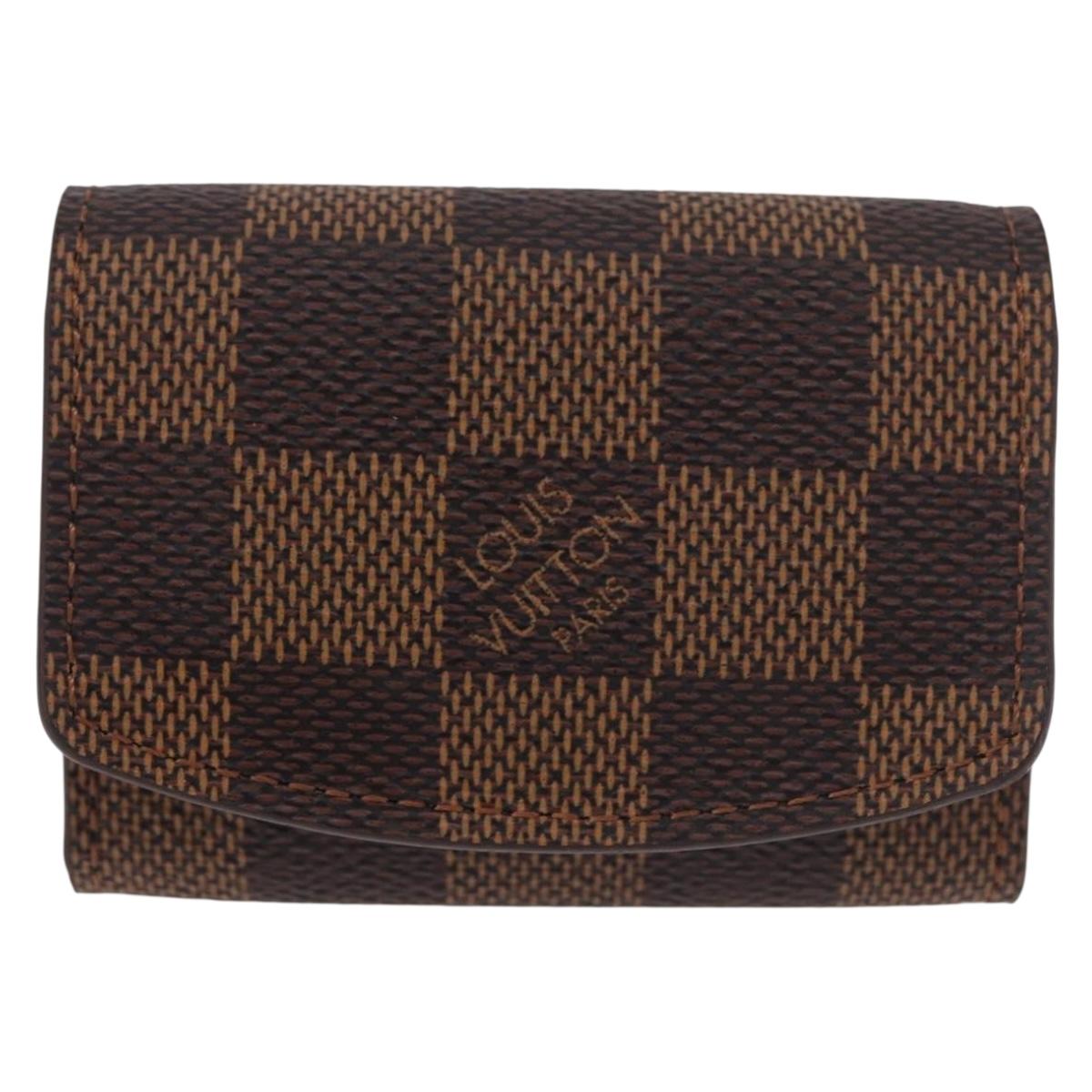 LOUIS VUITTON Damier Ebene Cuffs&Cuff Case Cuffs Silver M64675 LV Auth BA13620V