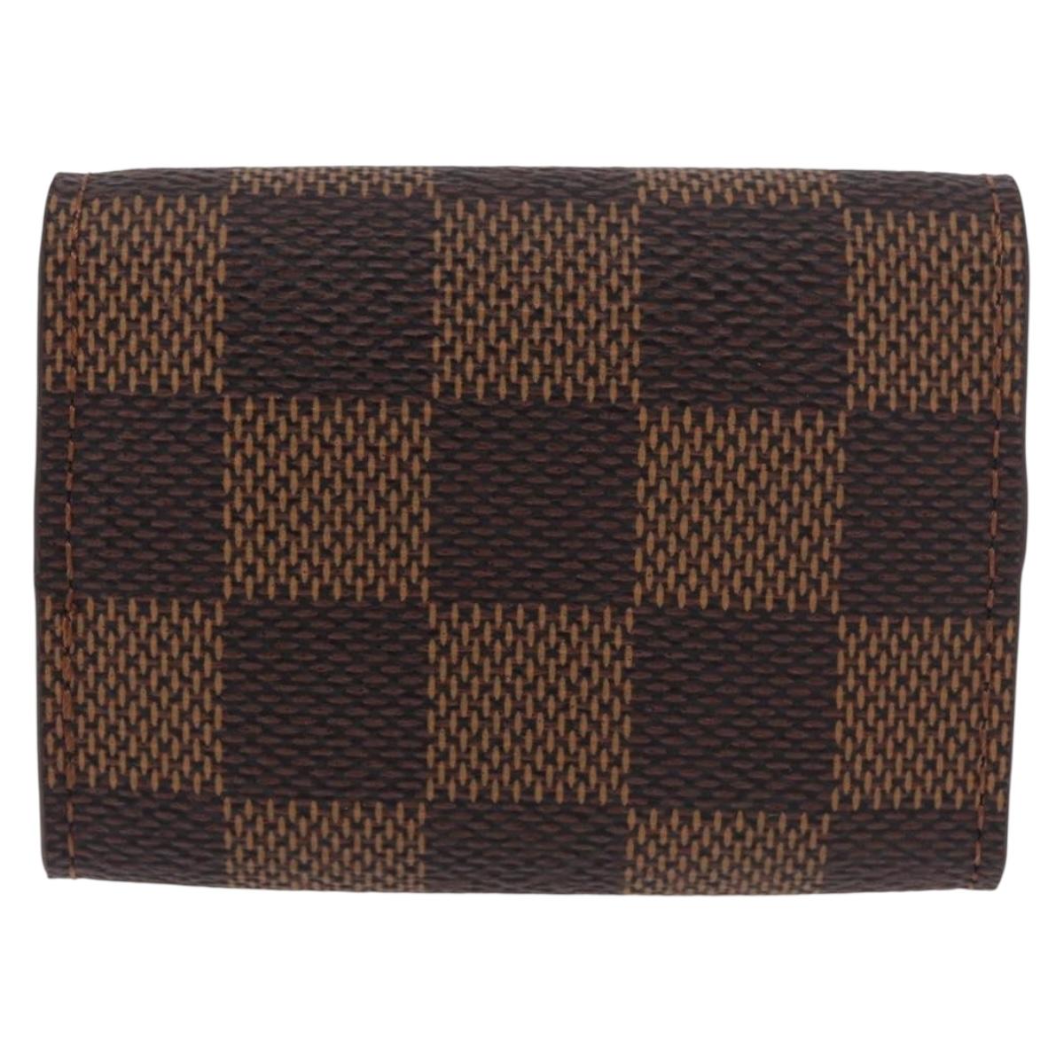 LOUIS VUITTON Damier Ebene Cuffs&Cuff Case Cuffs Silver M64675 LV Auth BA13620V