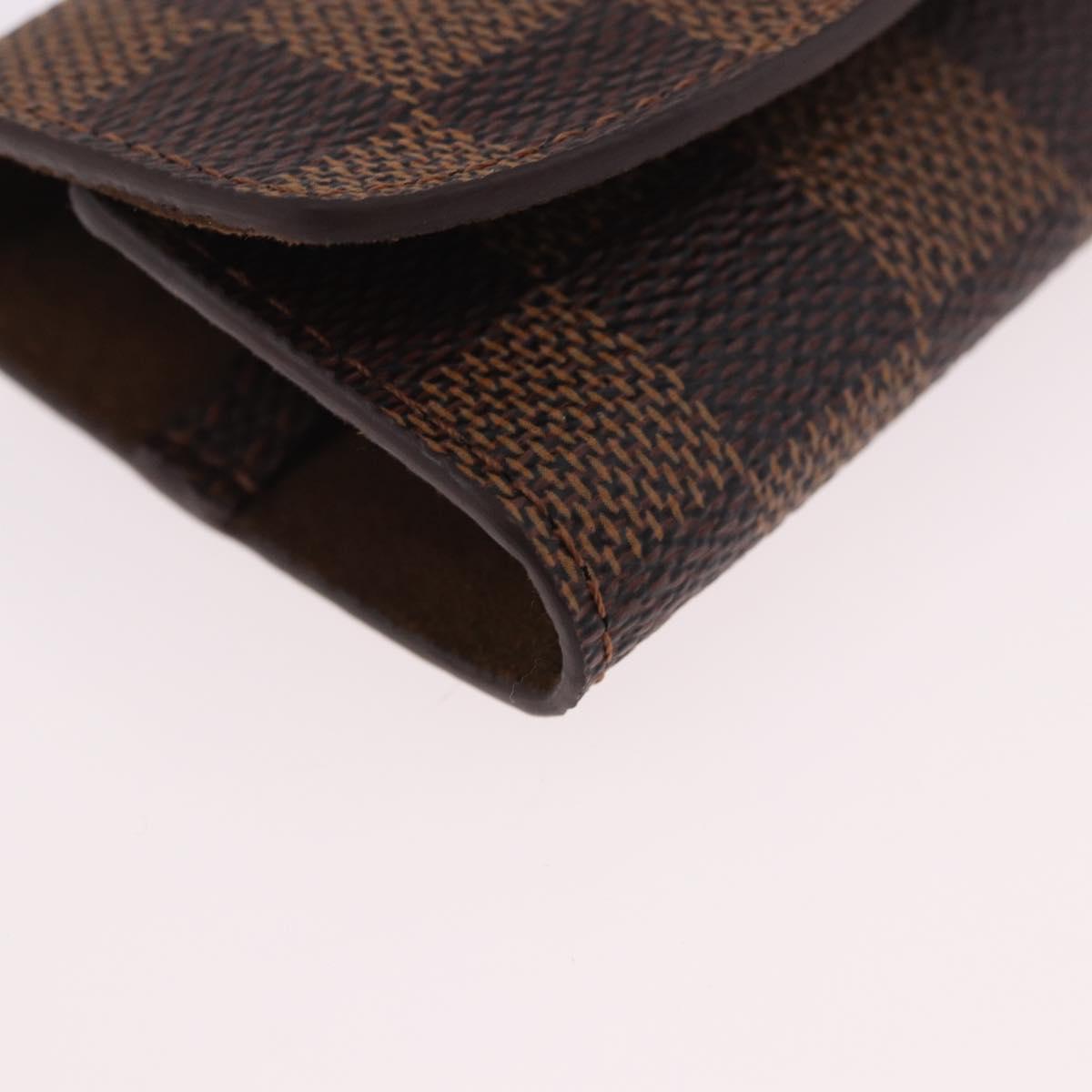 LOUIS VUITTON Damier Ebene Cuffs&Cuff Case Cuffs Silver M64675 LV Auth BA13620V