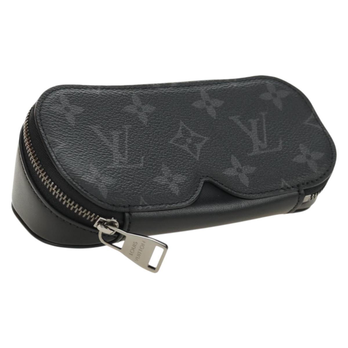 LOUIS VUITTON Monogram Eclipse Etui Lunette GM Glasses Case GI0654 Auth BA13621M