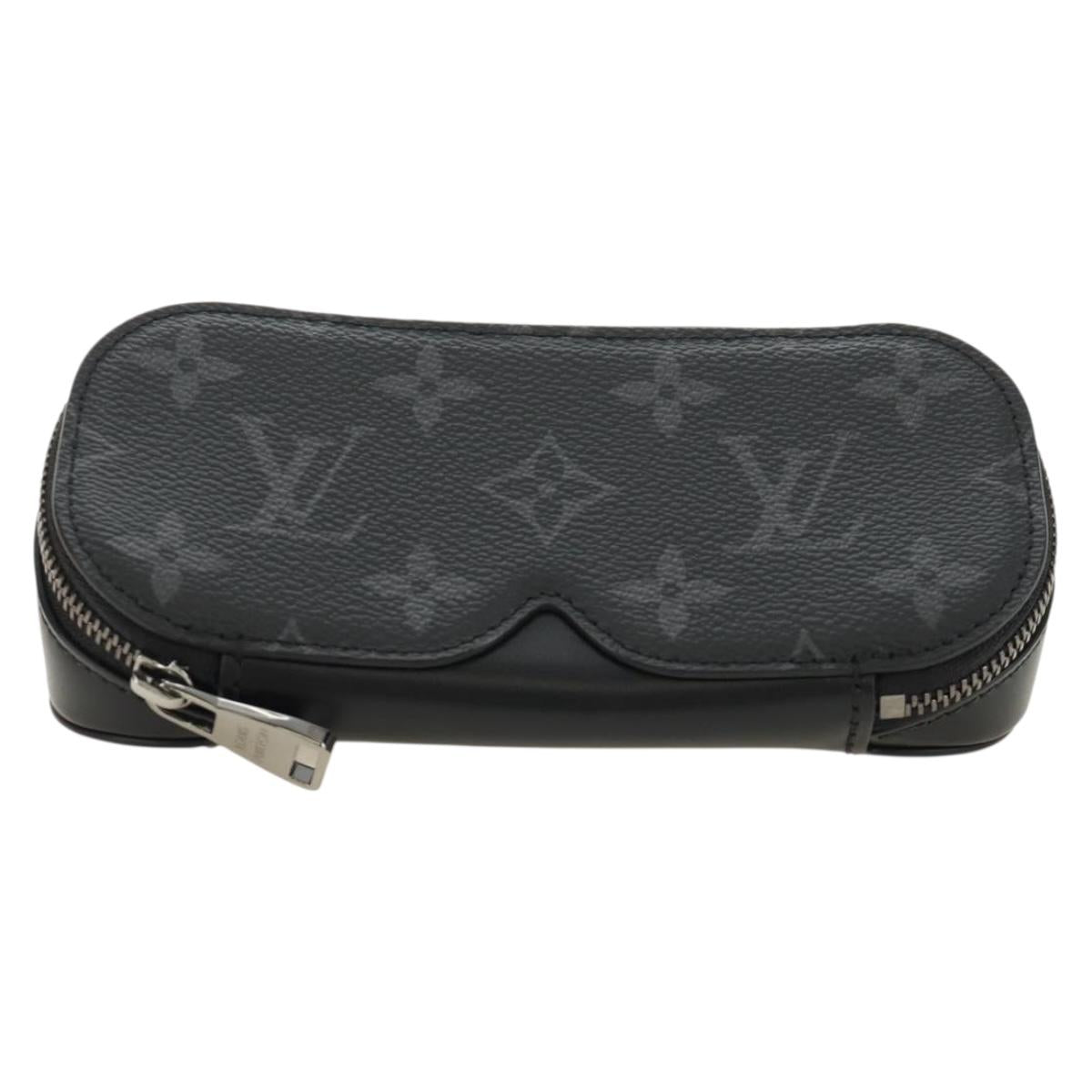 LOUIS VUITTON Monogram Eclipse Etui Lunette GM Glasses Case GI0654 Auth BA13621M