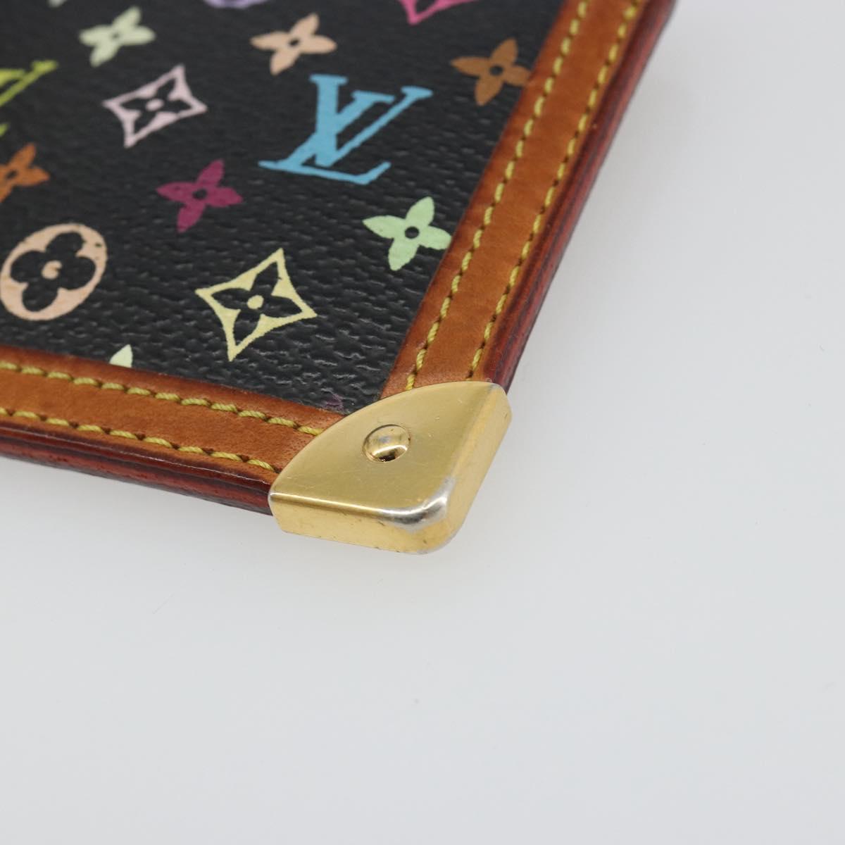 LOUIS VUITTON Monogram Multicolor Pochette Cles Purse Black M13664 Auth BA13623