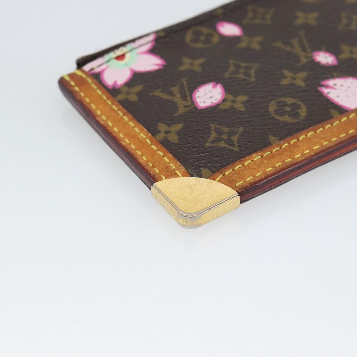 LOUIS VUITTON Monogram Cherry Blossom Pochette Cles Purse M92015 LV Auth BA13624