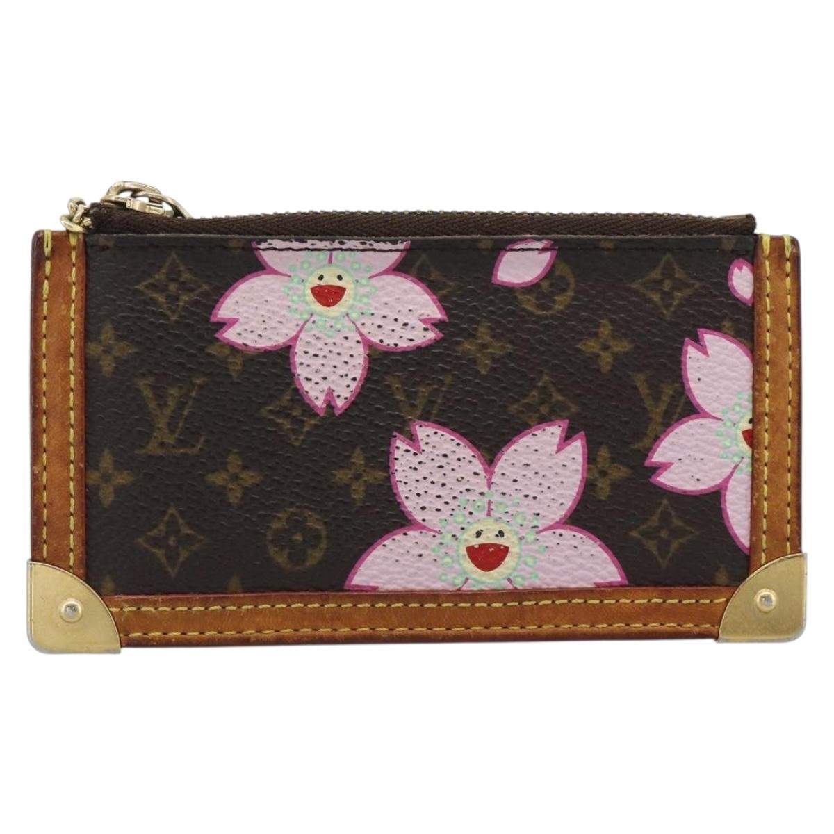 LOUIS VUITTON Monogram Cherry Blossom Pochette Cles Purse M92015 LV Auth BA13624