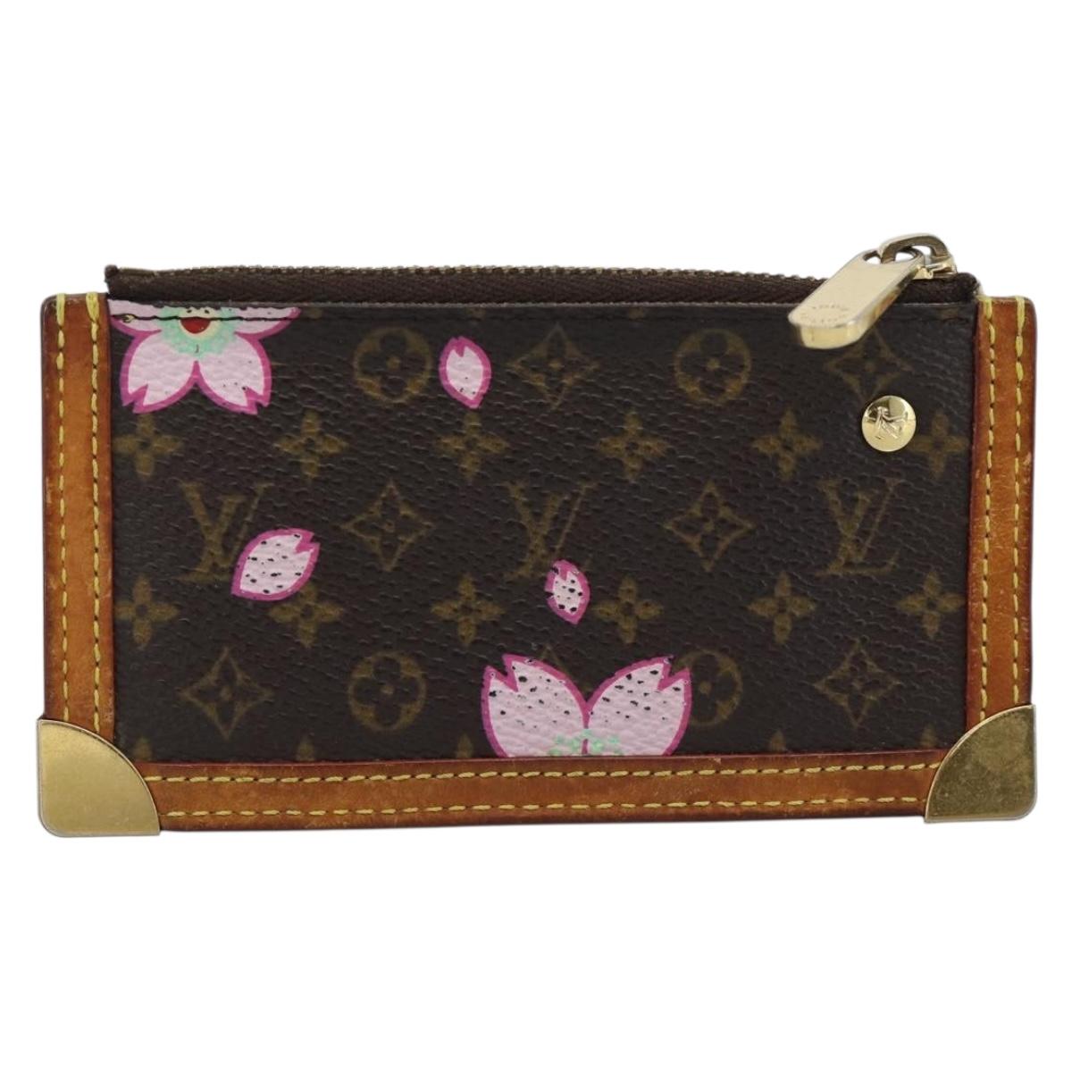 LOUIS VUITTON Monogram Cherry Blossom Pochette Cles Purse M92015 LV Auth BA13624