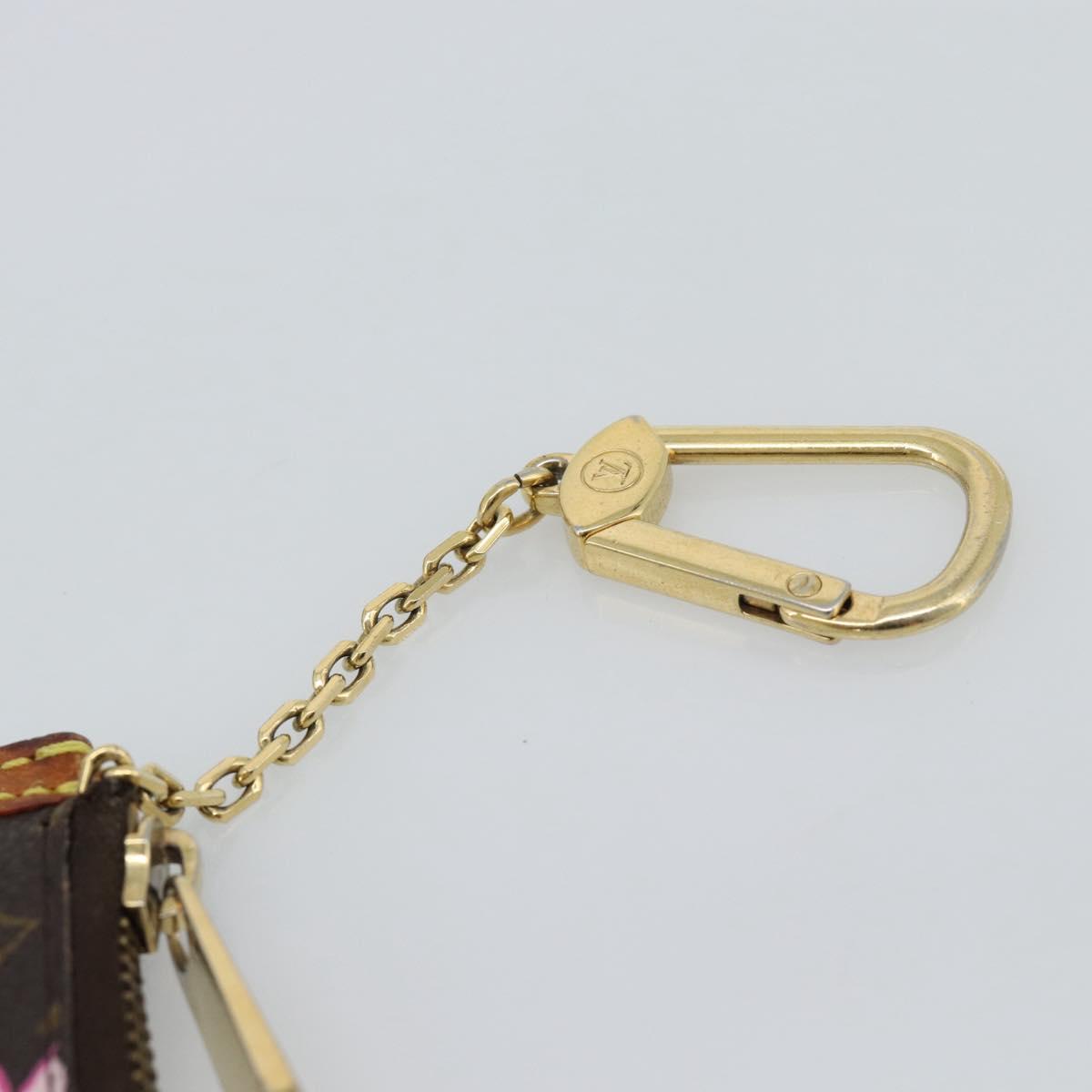 LOUIS VUITTON Monogram Cherry Blossom Pochette Cles Purse M92015 LV Auth BA13624