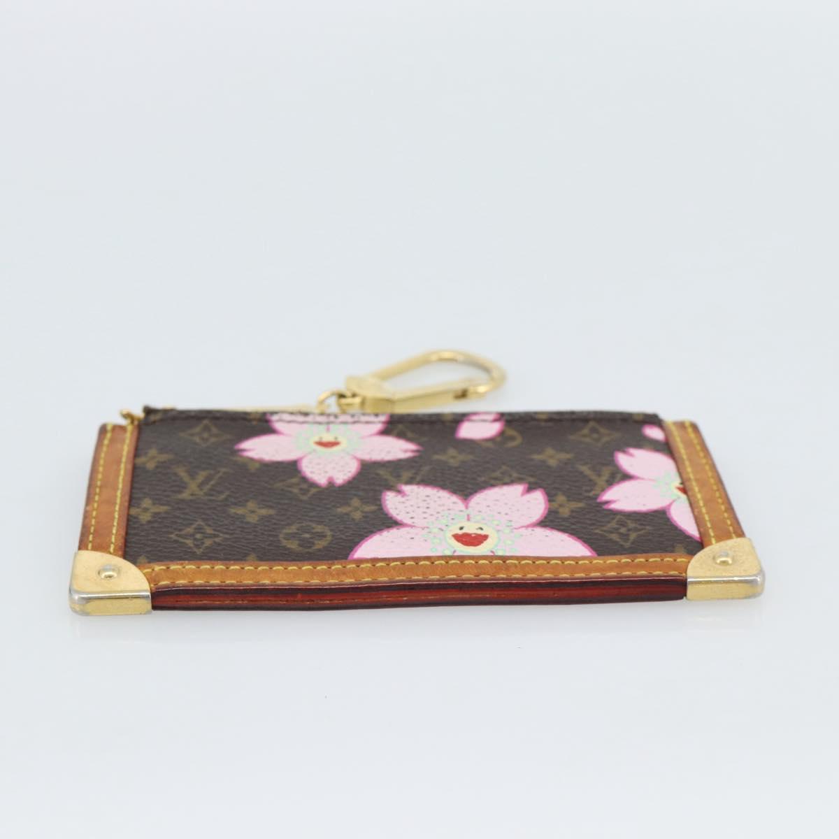 LOUIS VUITTON Monogram Cherry Blossom Pochette Cles Purse M92015 LV Auth BA13624