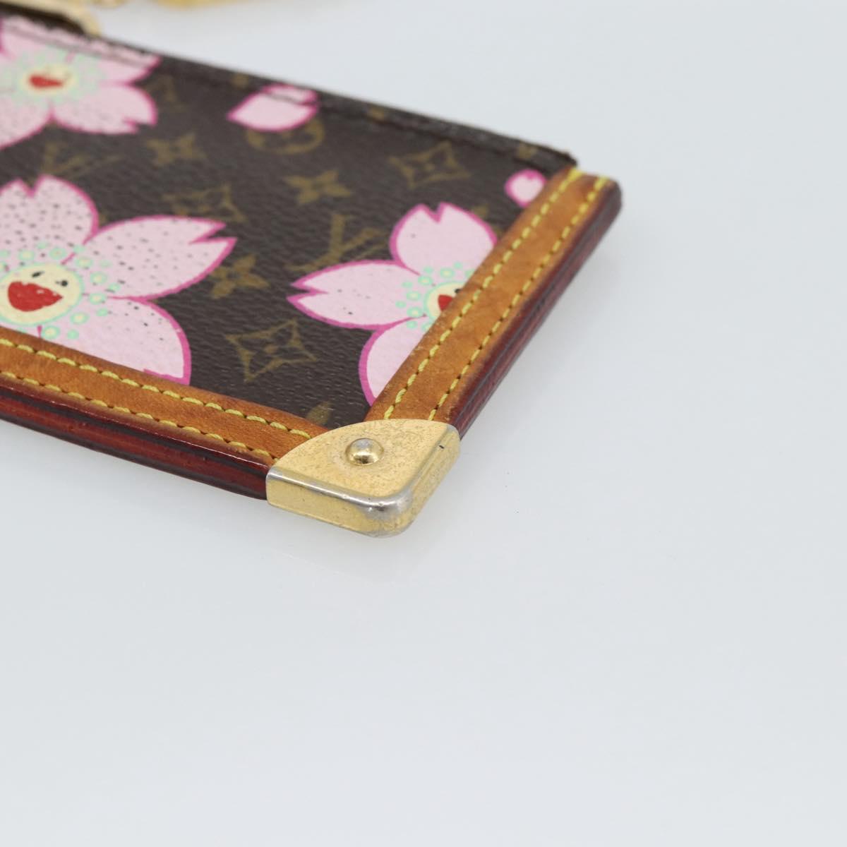 LOUIS VUITTON Monogram Cherry Blossom Pochette Cles Purse M92015 LV Auth BA13624