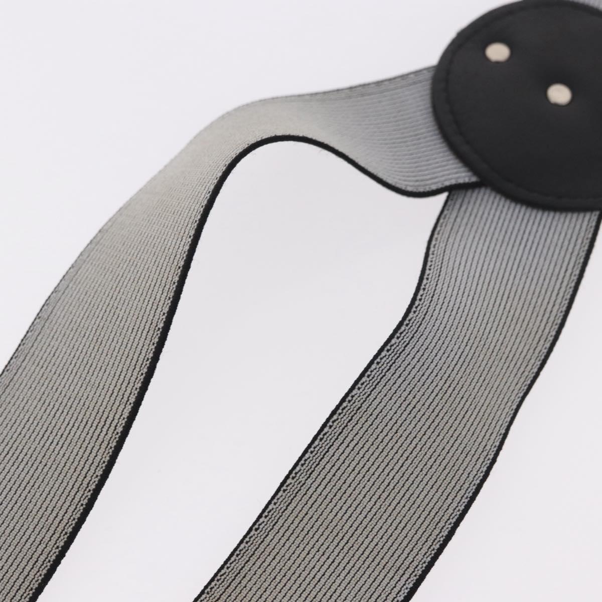 VERSACE Medusa Suspenders Metal Black Silver Auth BA13627