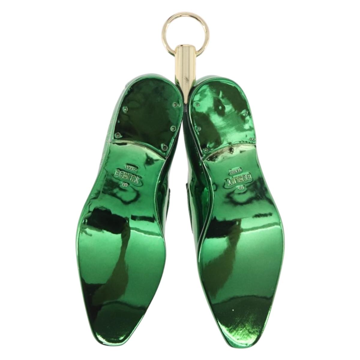Berluti Christmas Ornament Metal Green Gold Auth BA13628V