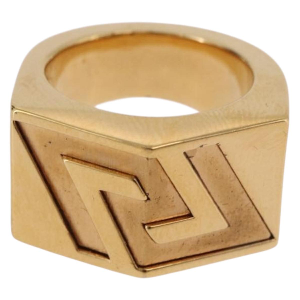VERSACE Ring Metal Gold Tone Auth BA13629V