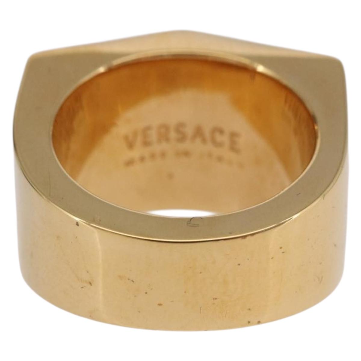VERSACE Ring Metal Gold Tone Auth BA13629V
